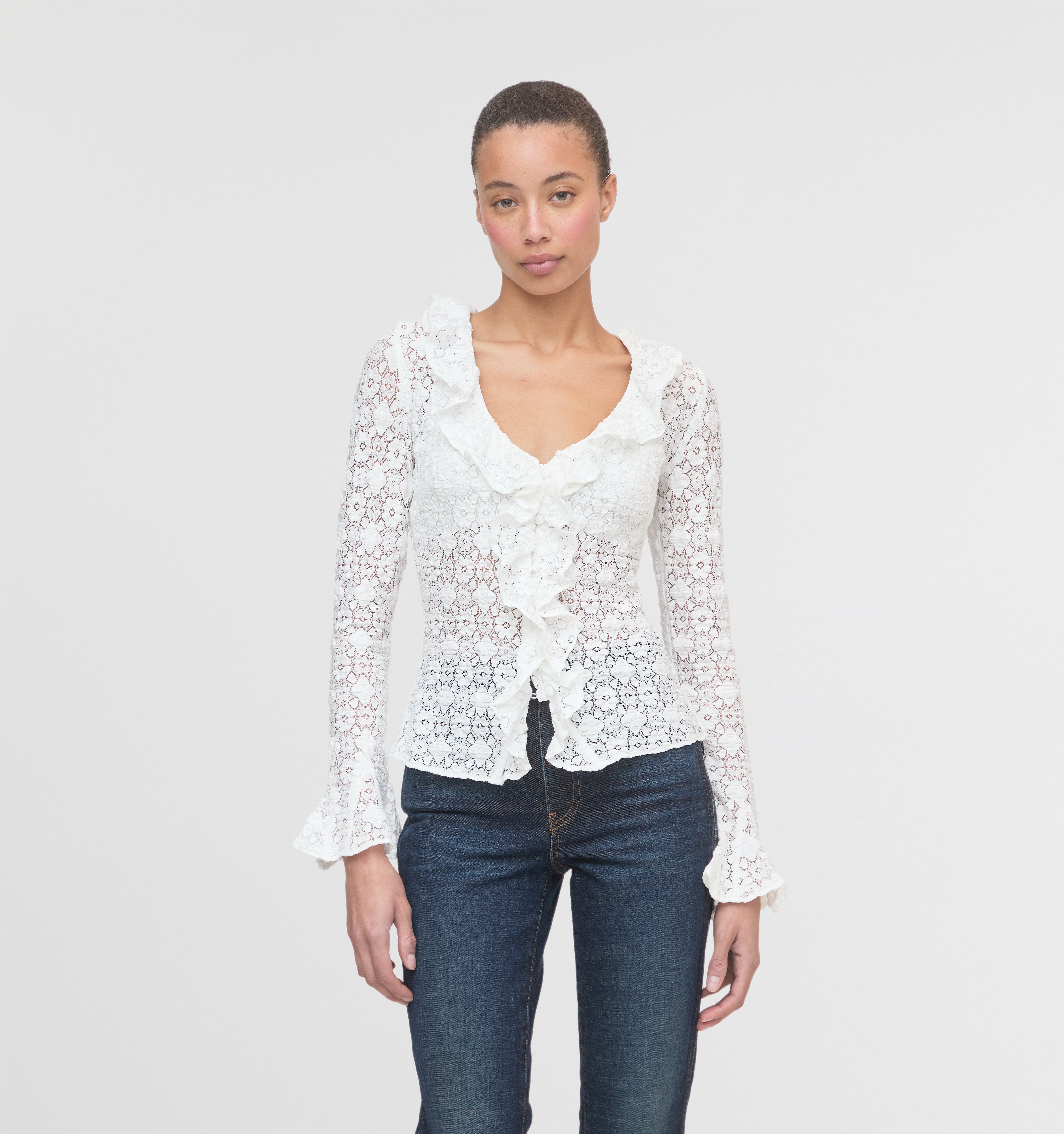 The Gabriella Top - White Lace – Hill House Home