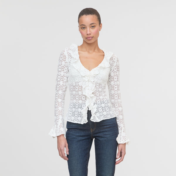 The Gabriella Top - White Lace – Hill House Home