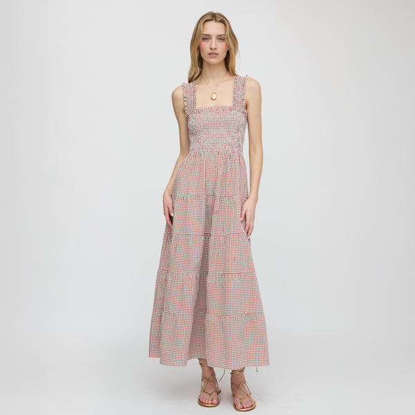 hill house brown gingham dress Hill House Dress Brown Gingham