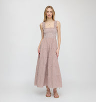 The Goldie Nap Dress - Cognac Gingham – Hill House Home