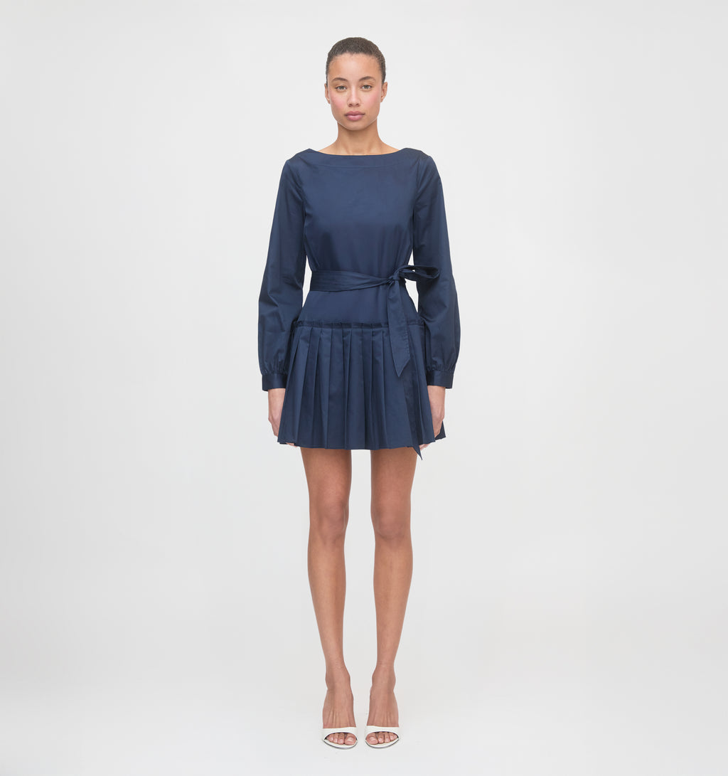 indigo cocktail dress Alie Street Bella Evening Shift Dress (Indigo Blue)
