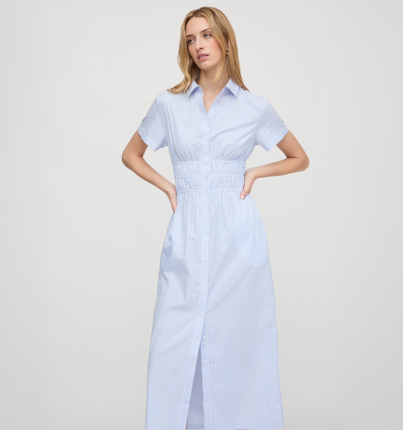 dress blues for women Hill House Home The Jamie Nap Dress | Blue/Stripe | Size XS