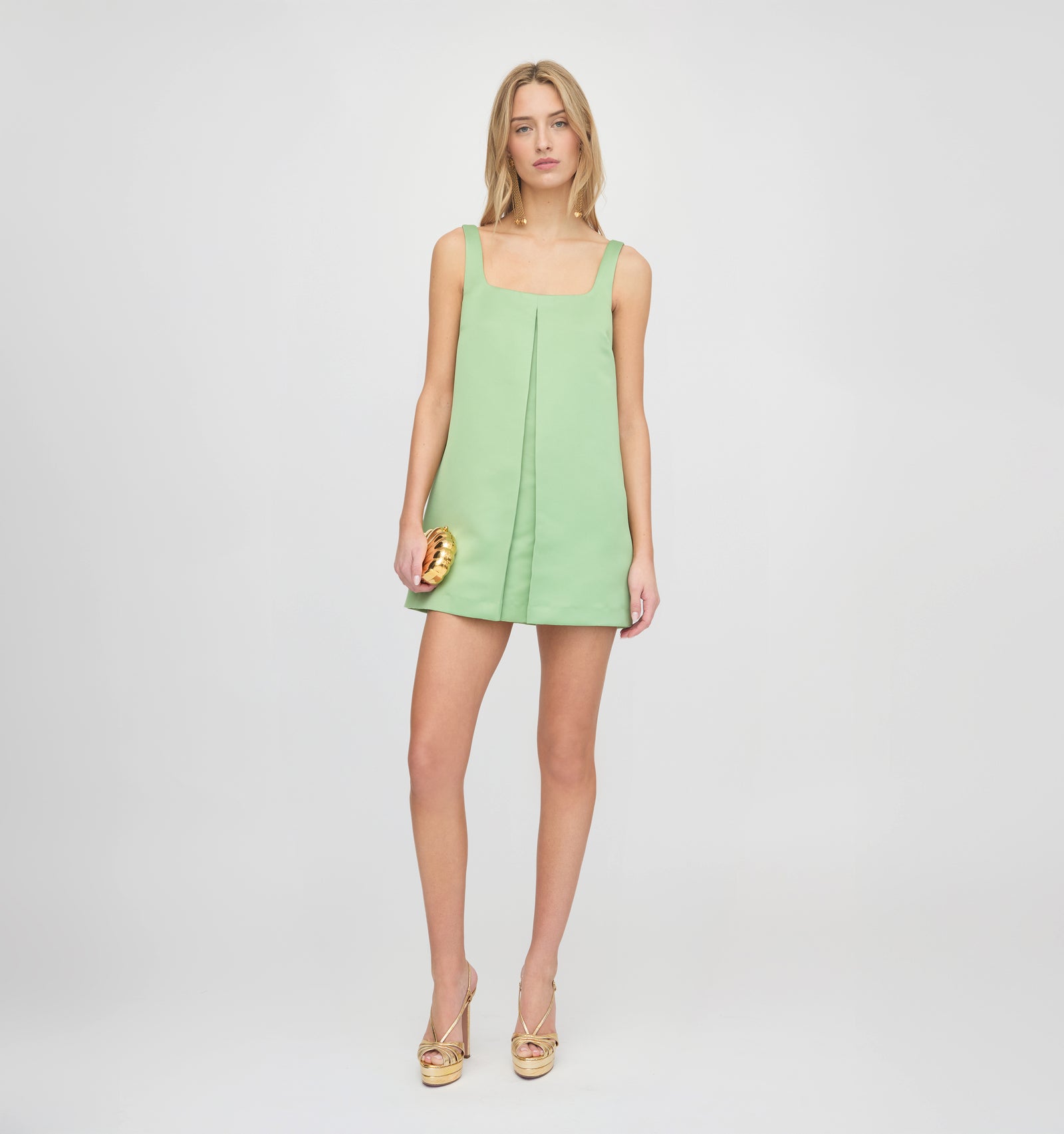 The Jasper Dress - Pear Satin