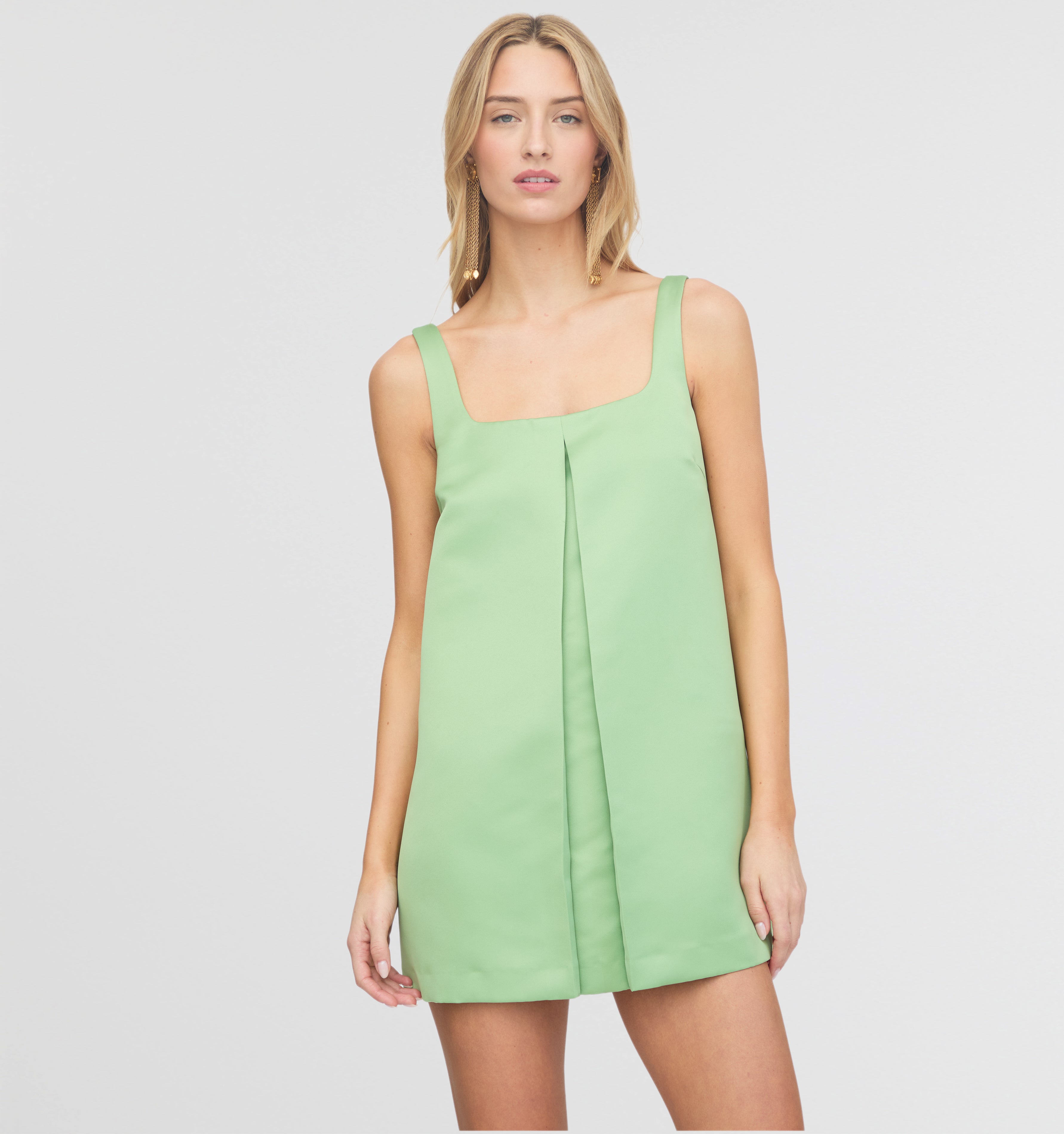 The Jasper Dress - Pear Satin