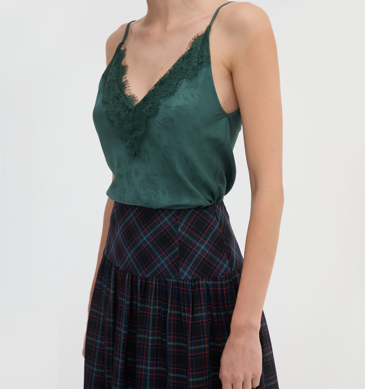 The Kate Midi Skirt - Jewel Tartan