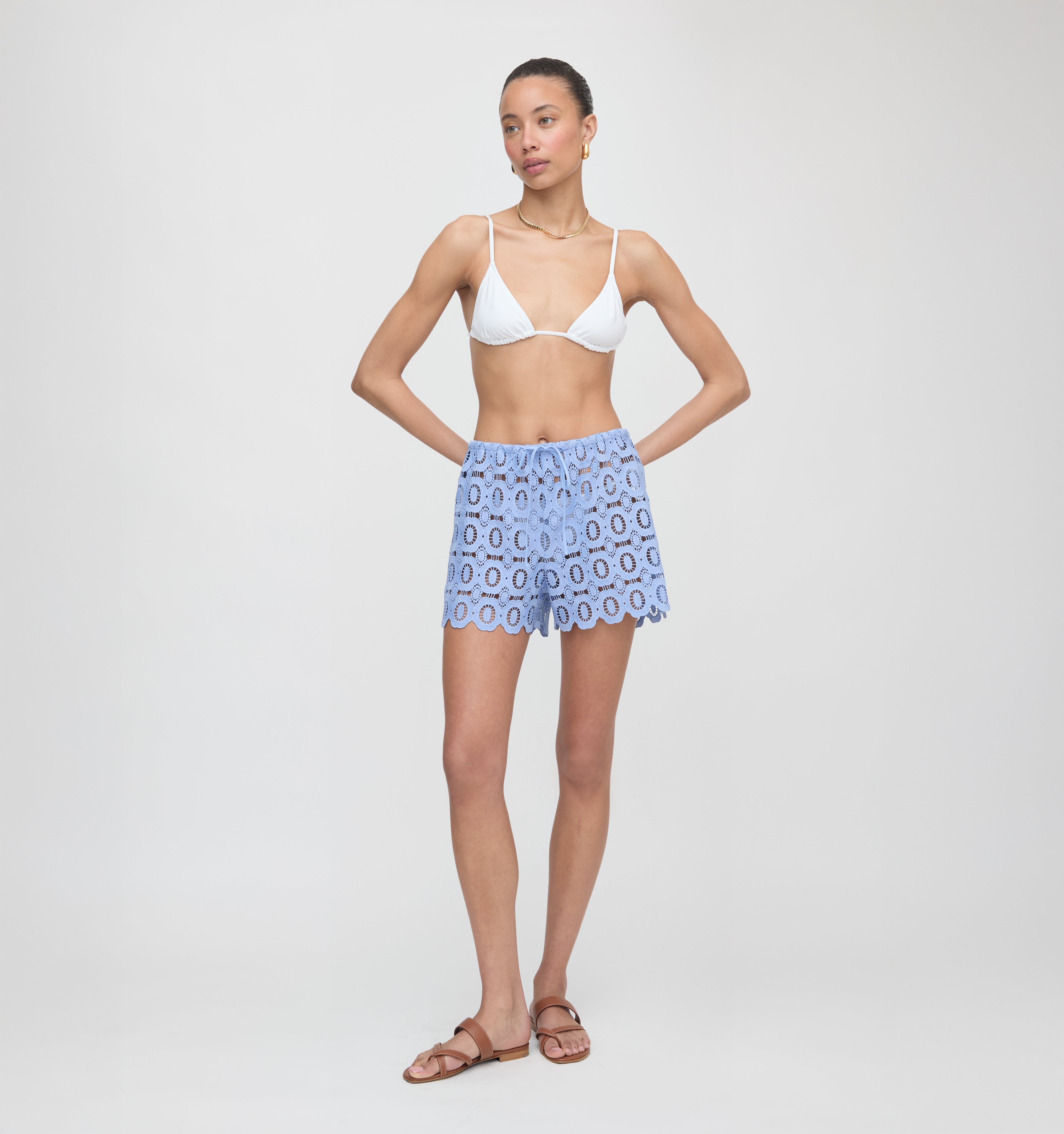 The Kaya Short - Cornflower Lace – Hill House Home