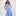 The Kimmy Nap Dress - Blue Arcadia Border