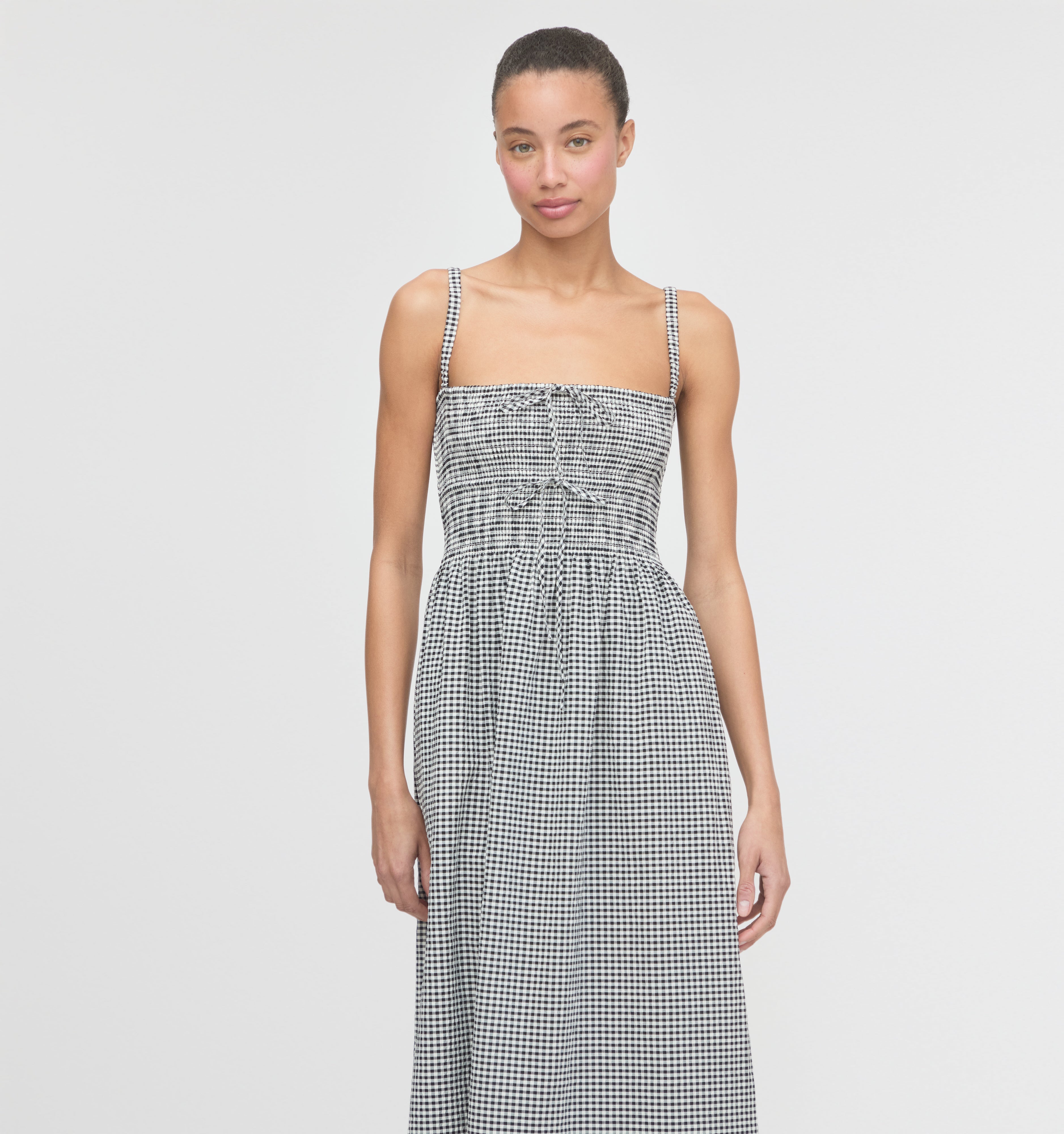 The Larissa Nap Dress - Black/Sand Gingham
