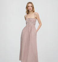 The Larissa Nap Dress - Cognac Gingham – Hill House Home