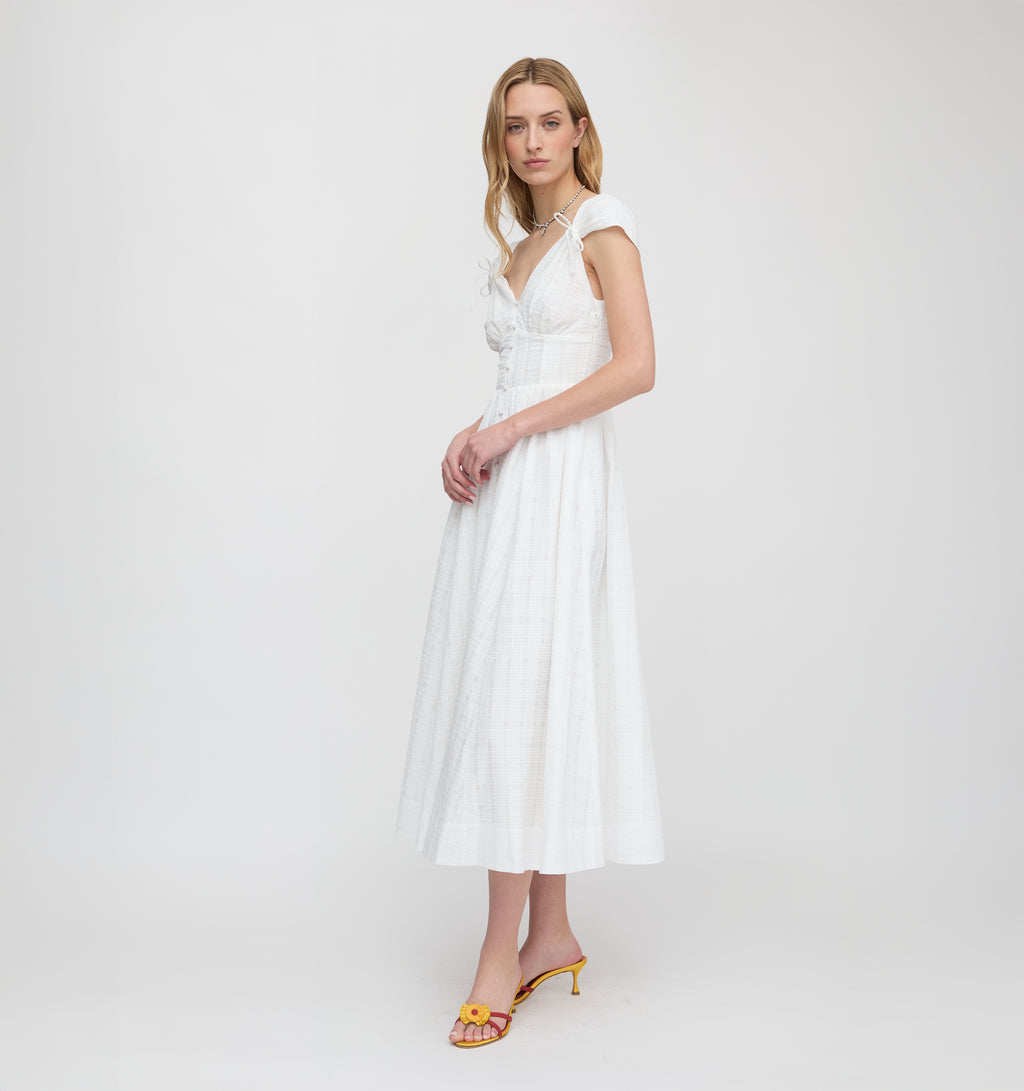 white plaid dress The Lucille May be worn with Gold Lace and Purple SID-D30358 Color:Red/White Polka Dot