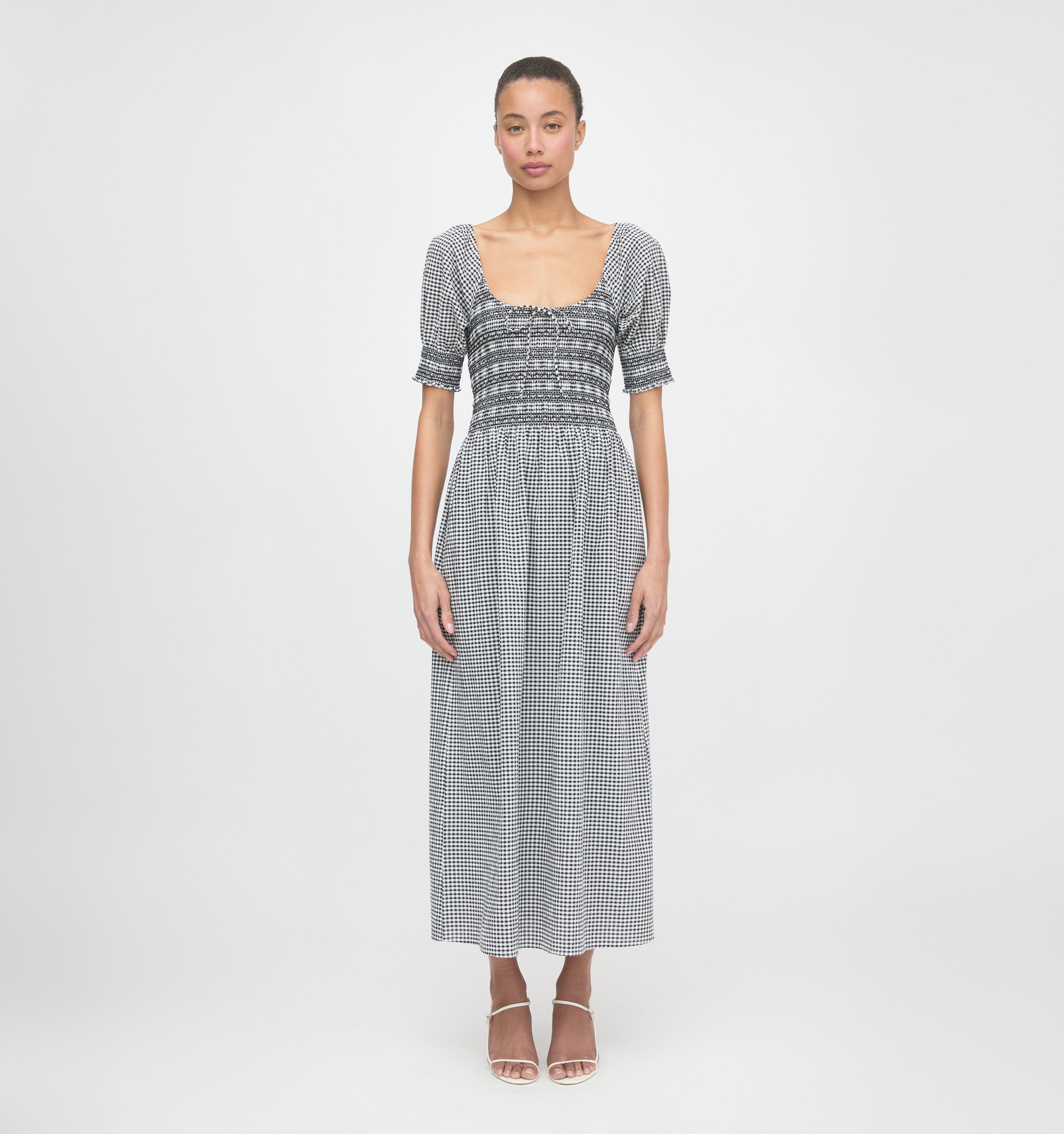 The Madeline Nap Dress - Navy Gingham – Hill House Home