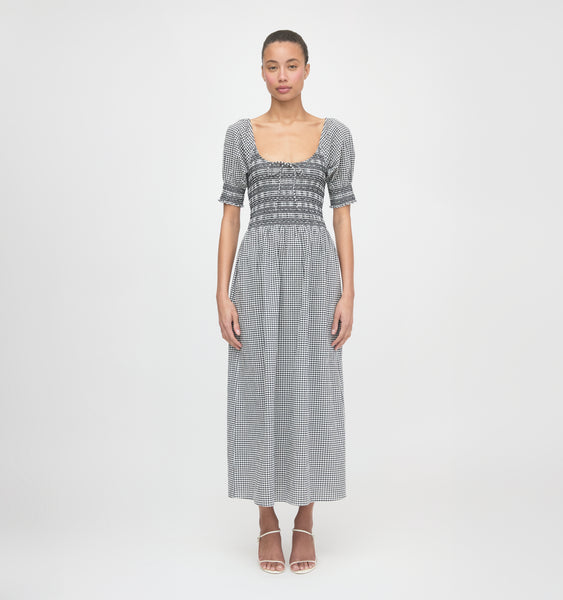 The Madeline Nap Dress - Black/Sand Gingham – Hill House Home