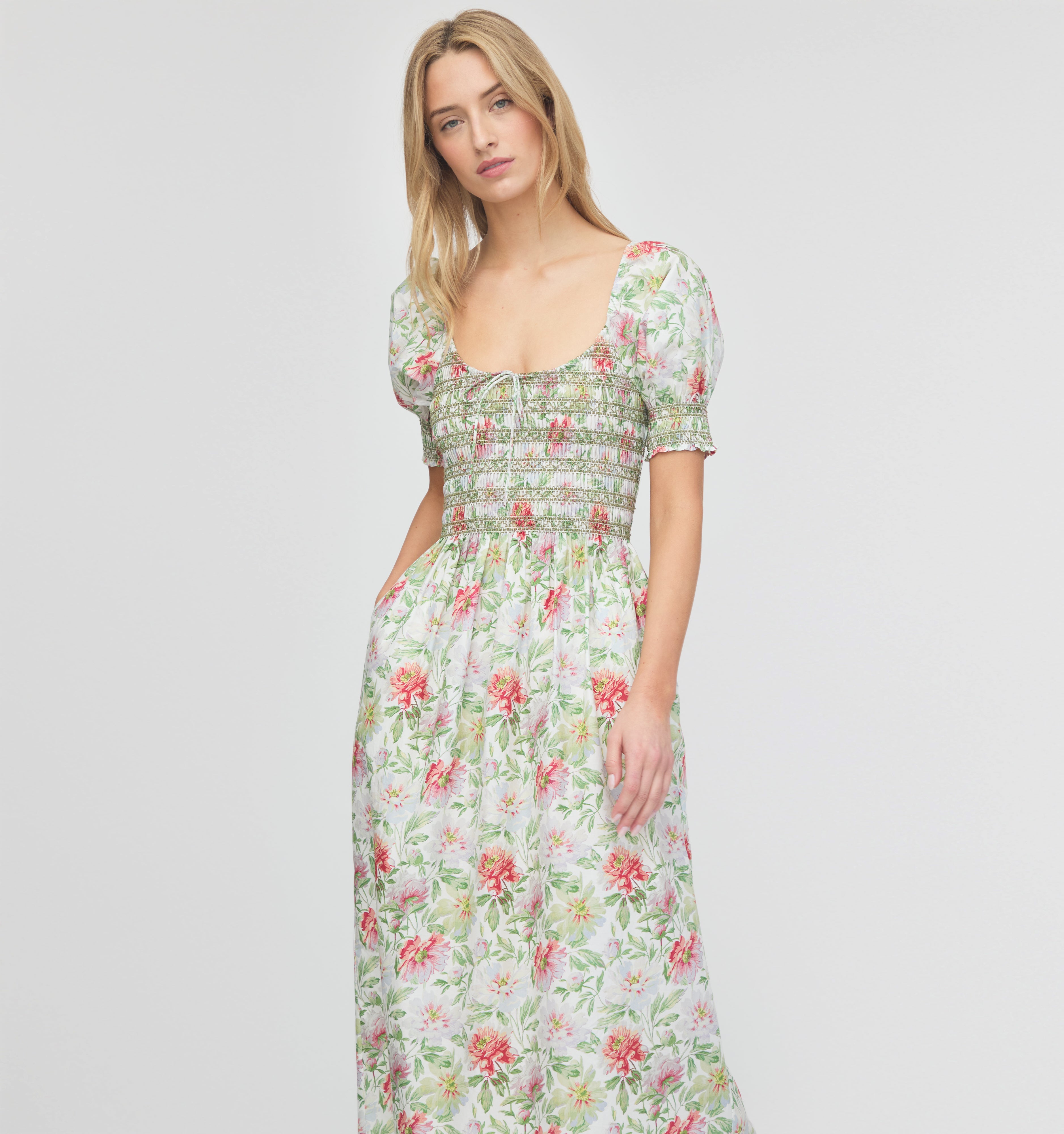 The Madeline Nap Dress - Peony Chintz