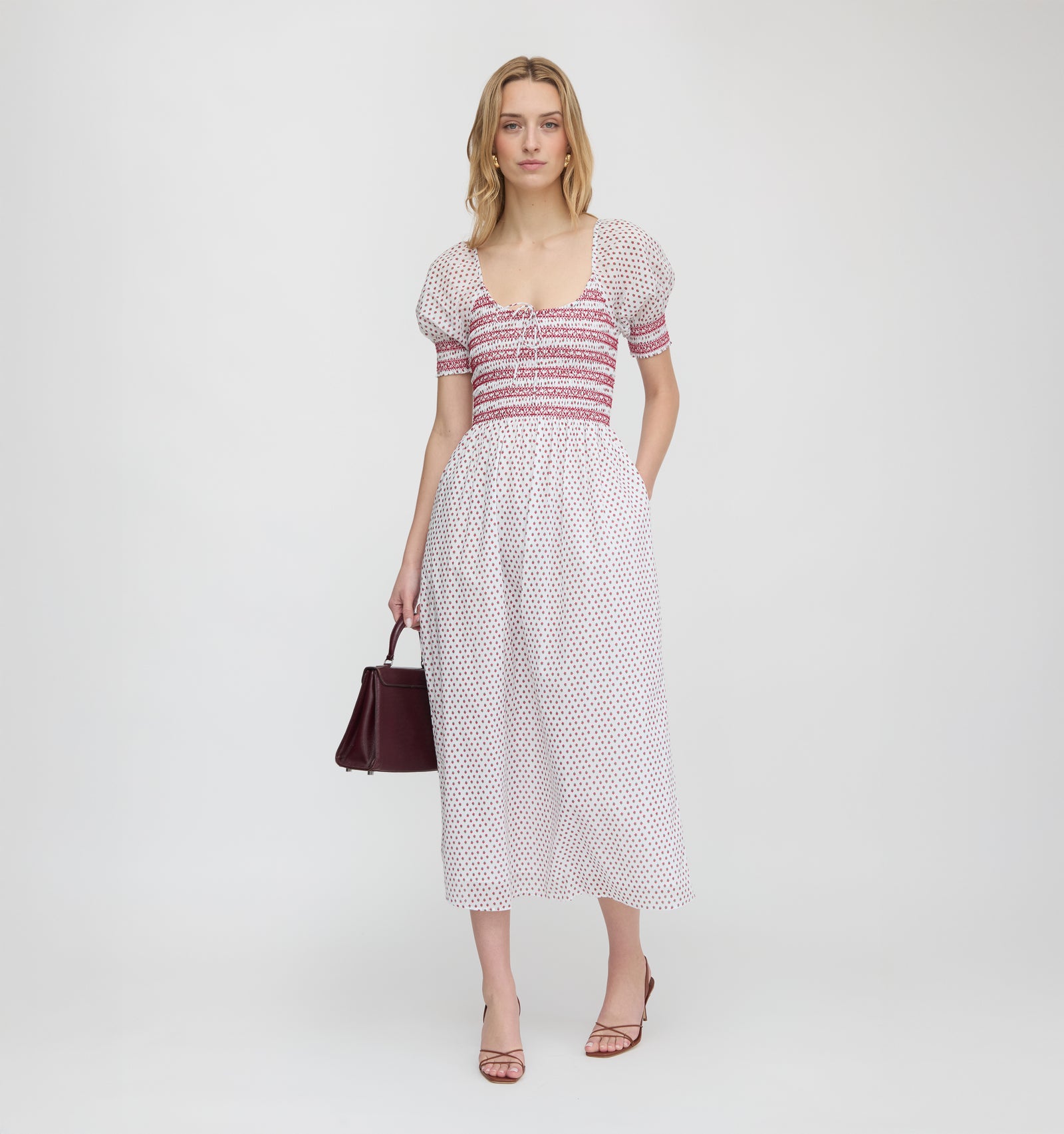 poppy dress Hill House Home Women's The Madeline Nap Dress - White Poppy Half Drop
