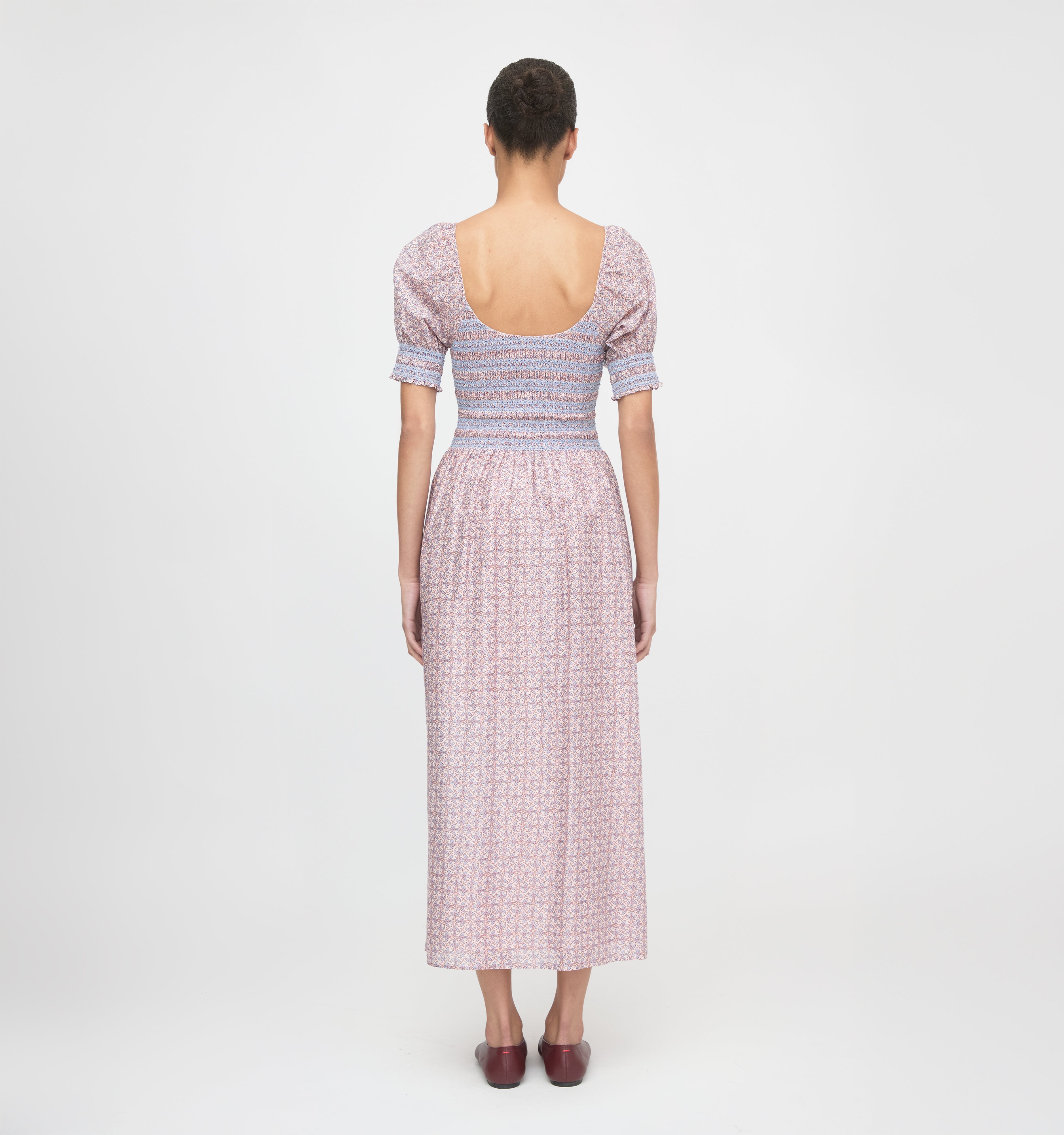 The Madeline Nap Dress - Pink Wentworth Leaf