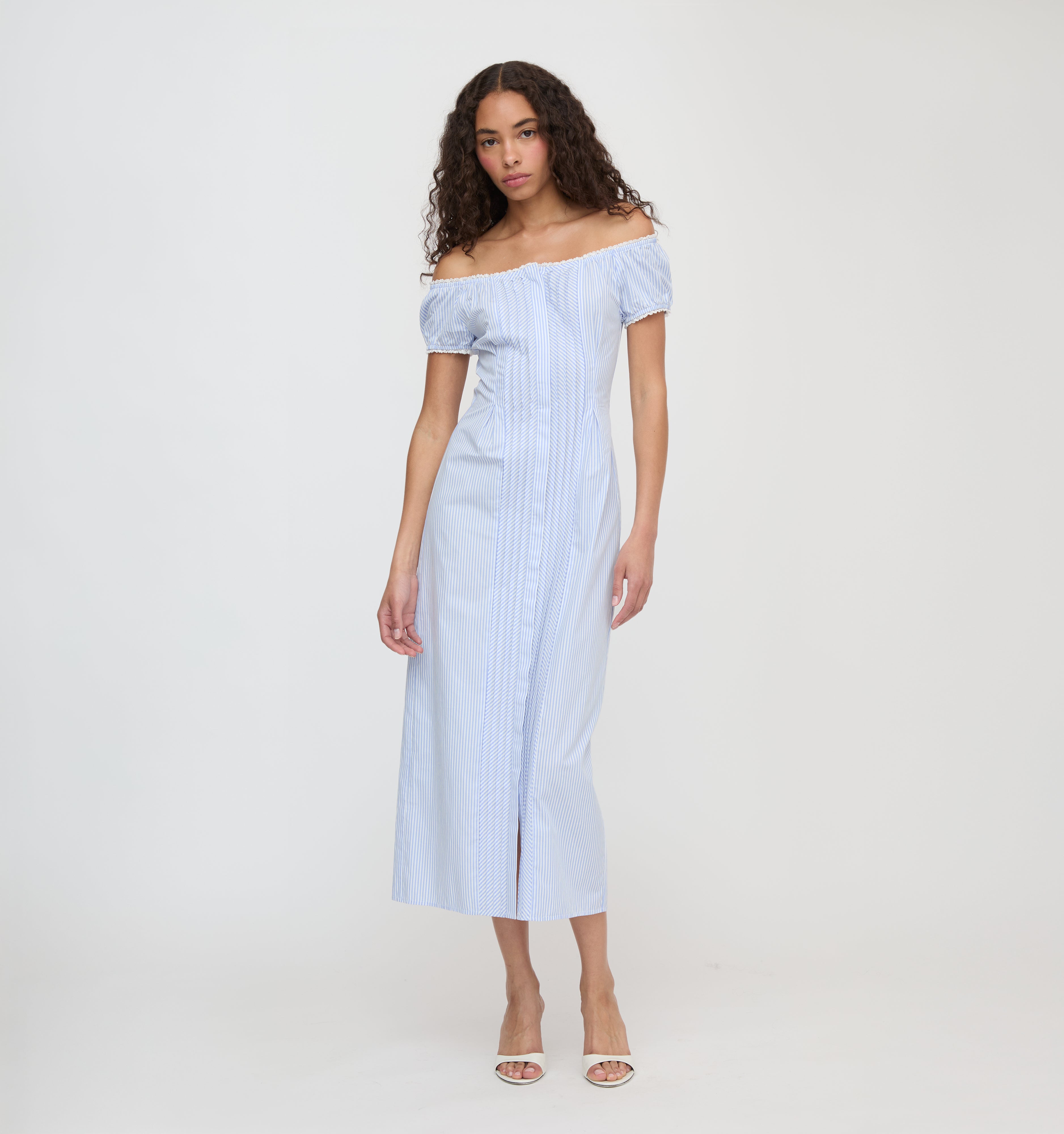 The Madison Dress - Blue/White Stripe – Hill House Home