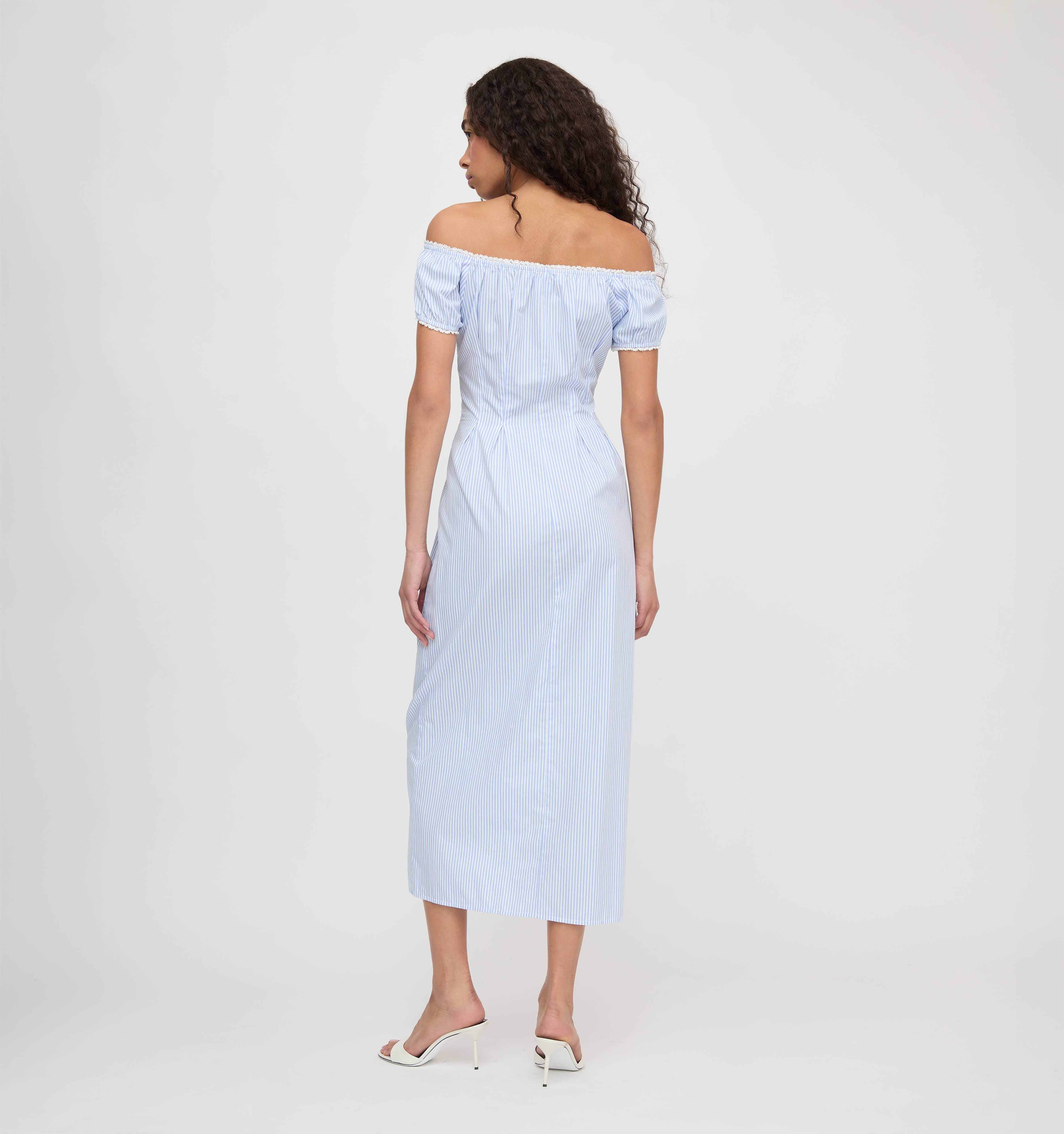 The Madison Dress - Blue/White Stripe – Hill House Home