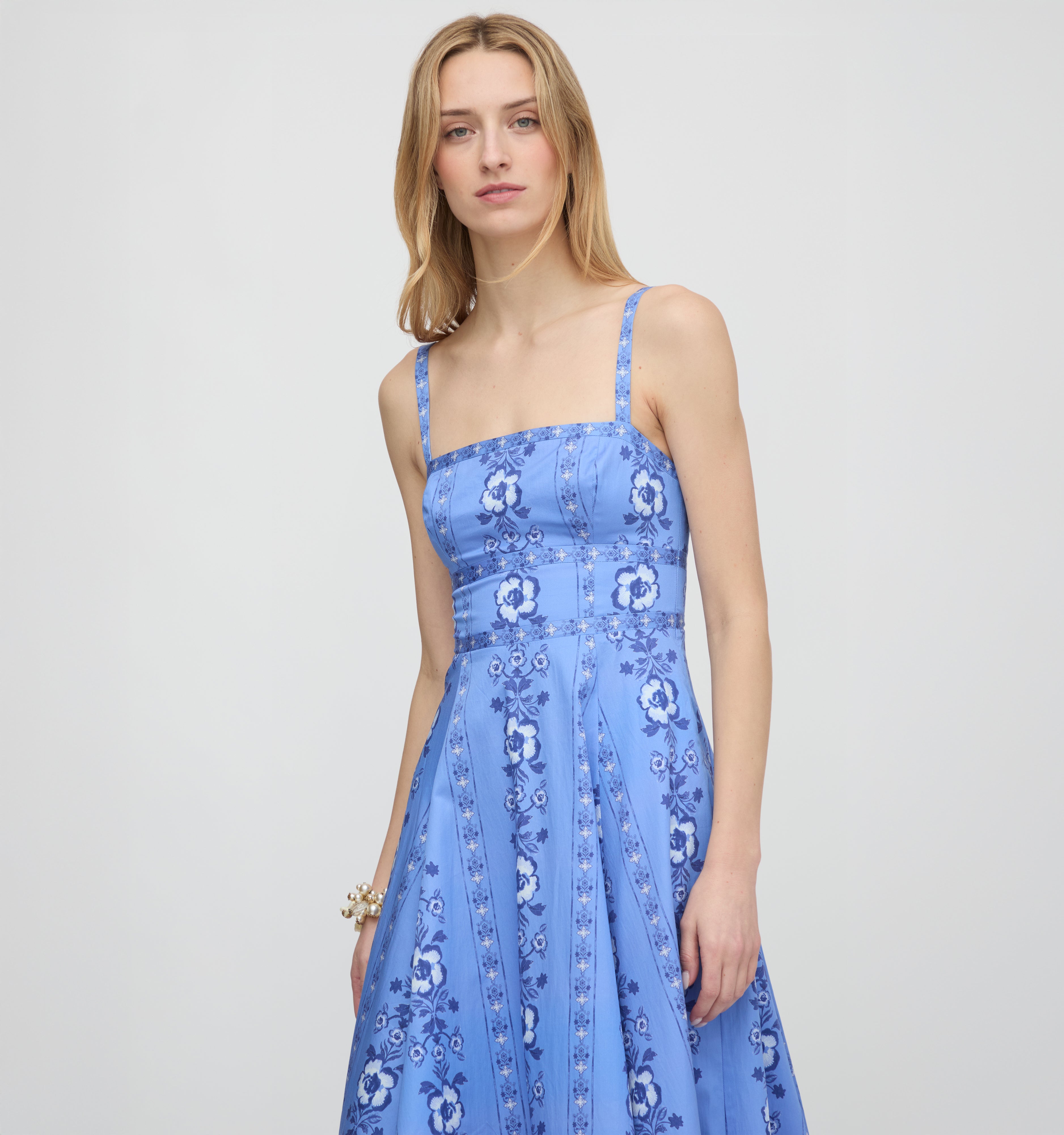 The Margot Dress - Green Jacquard Stripe – Hill House Home