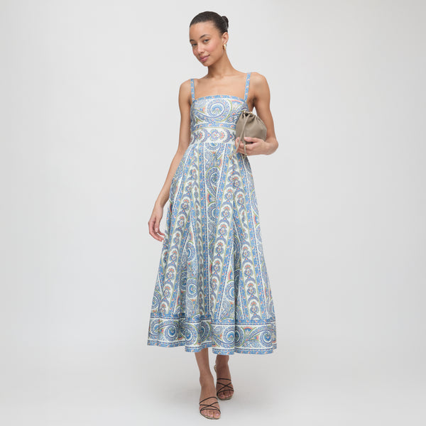 The Margot Dress - Blue Corsica Paisley Hill House Home The Margot Dress - Blue Corsica Paisley Hill House Home