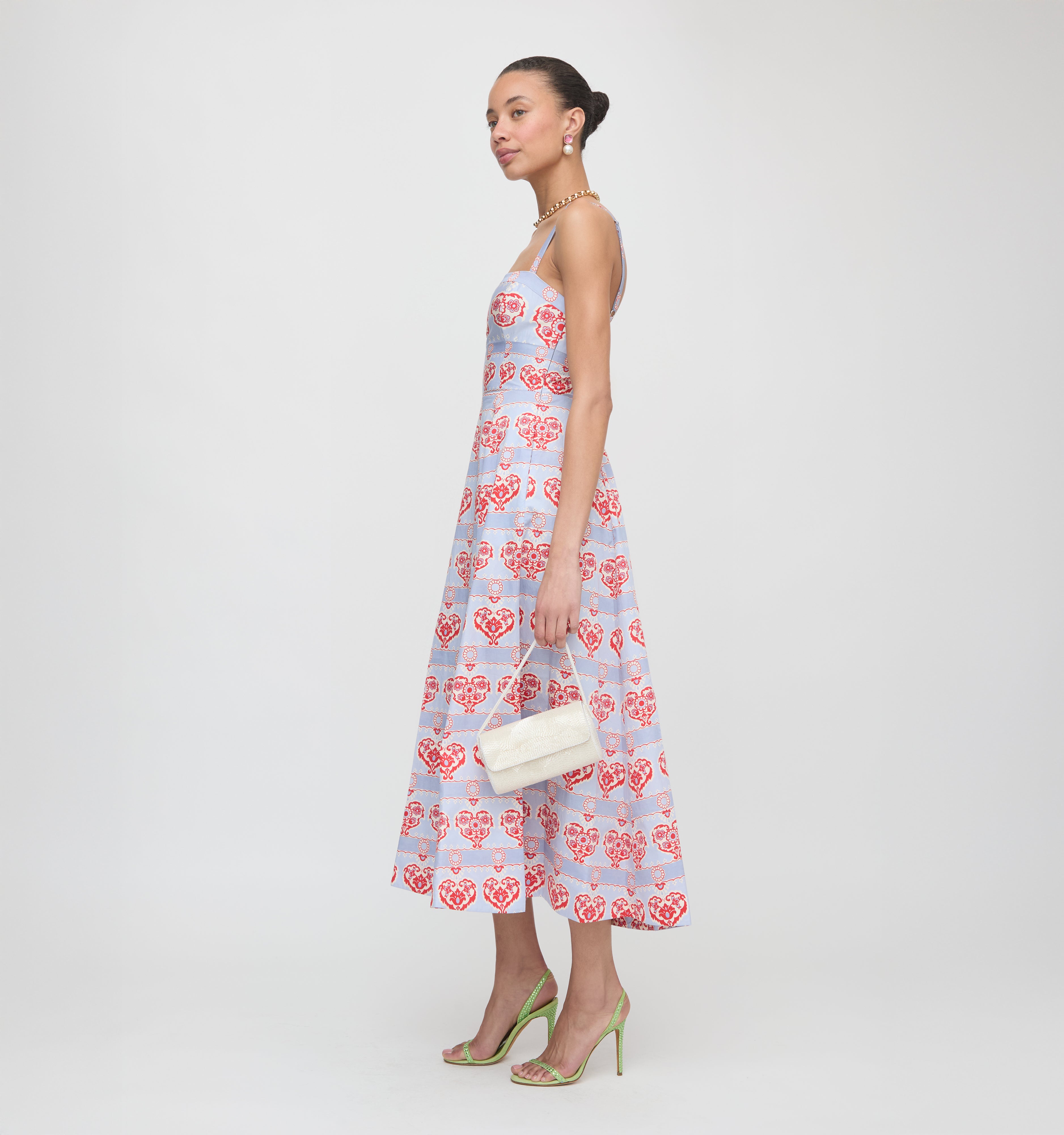 The Margot Dress - Poppy Damask Stripe – Hill House Home