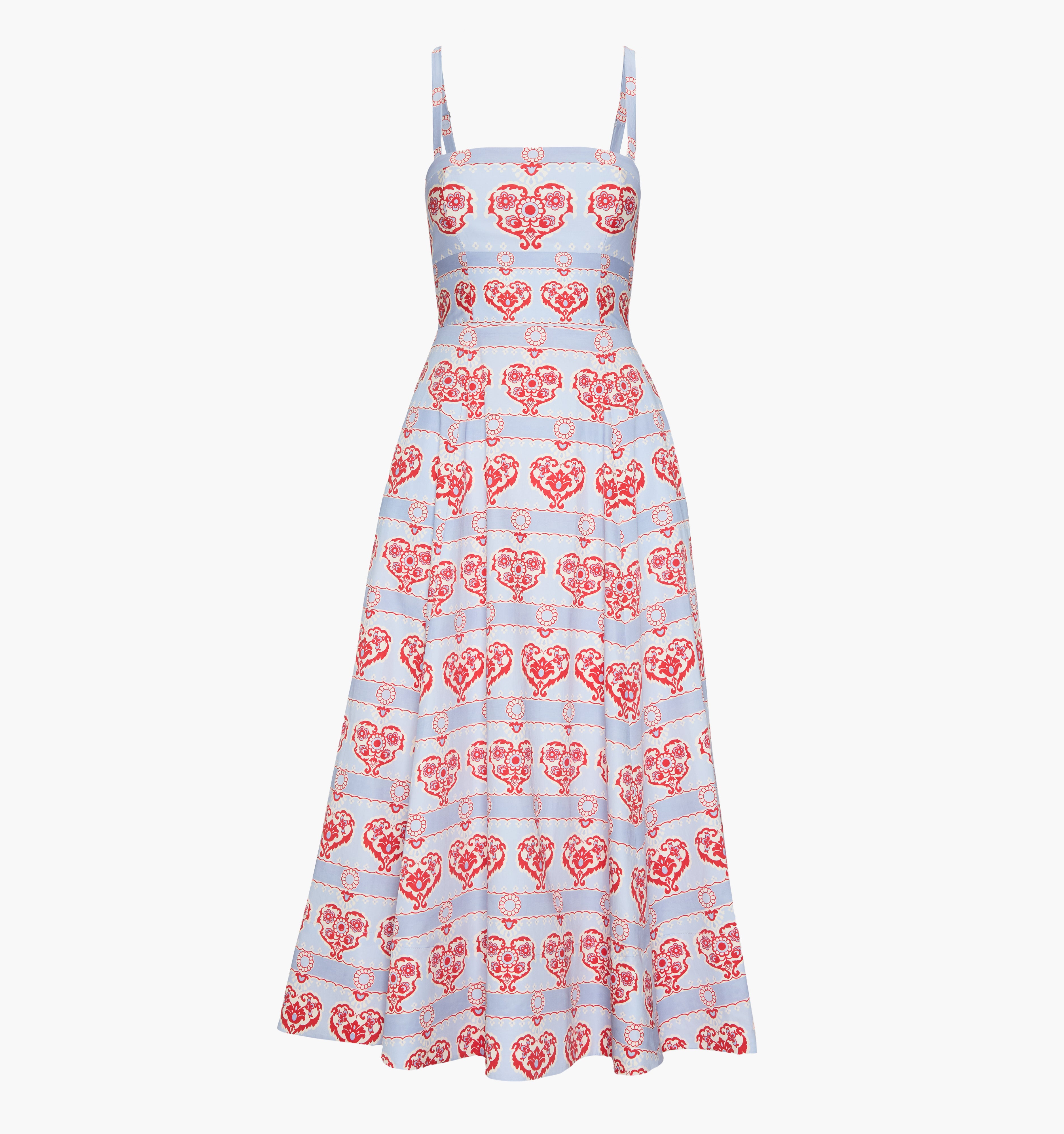 The Margot Dress - Poppy Damask Stripe – Hill House Home