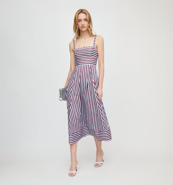 house on the hill 90 ストライプレギンス The Margot Dress - Firecracker Stripe – Hill House Home