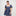 The Matilda Mini Dress - Navy Diamond Batik