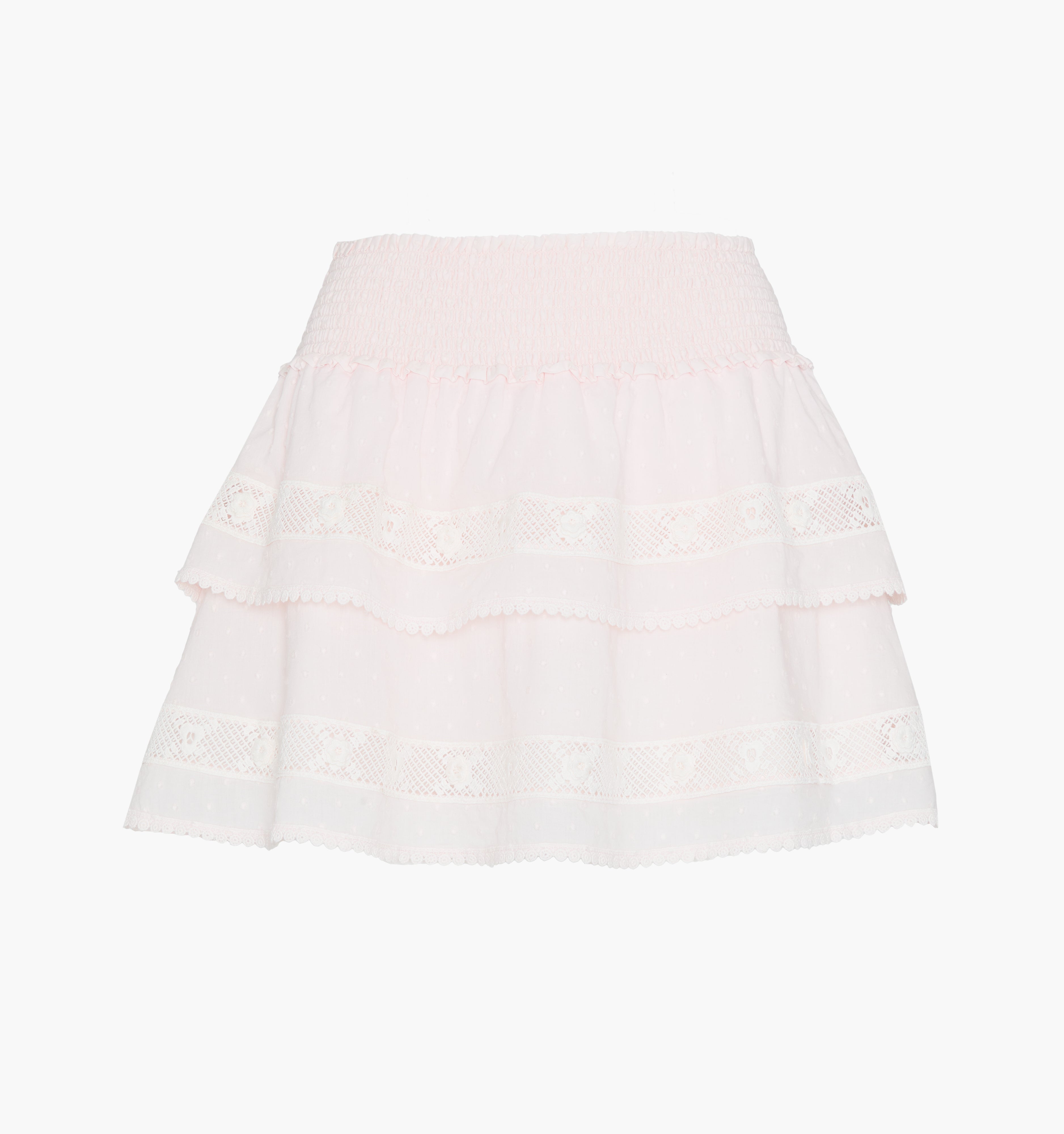 The Meena Skirt - Powder Pink Swiss Dot – Hill House Home