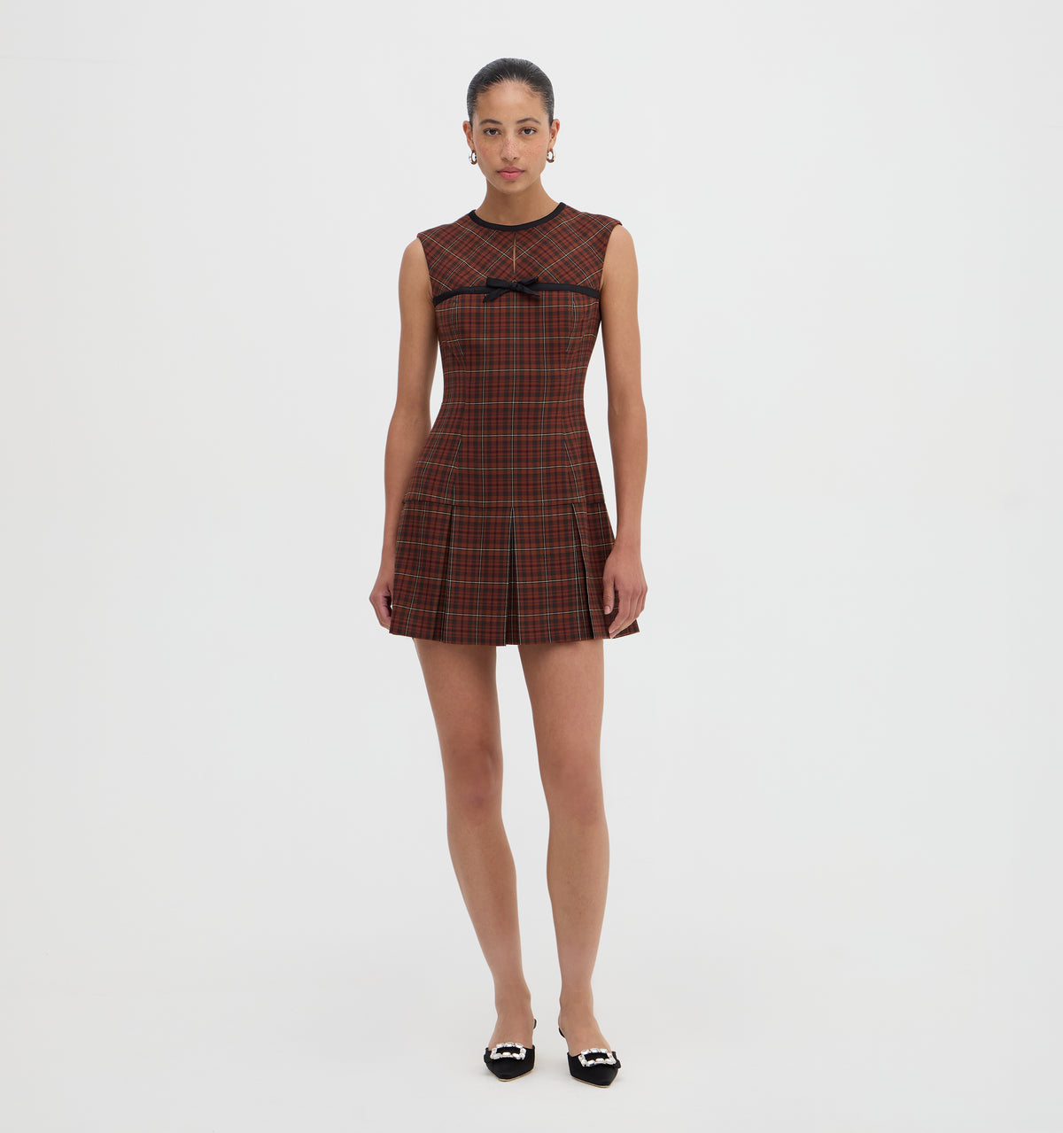 The Michelle Dress - Chestnut Plaid