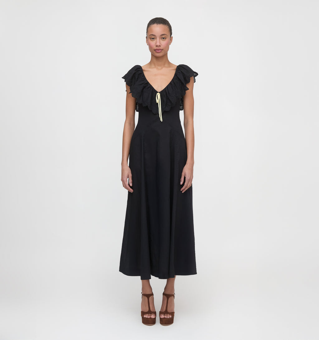 The Milani Dress | Black / XS | 100% Cotton
