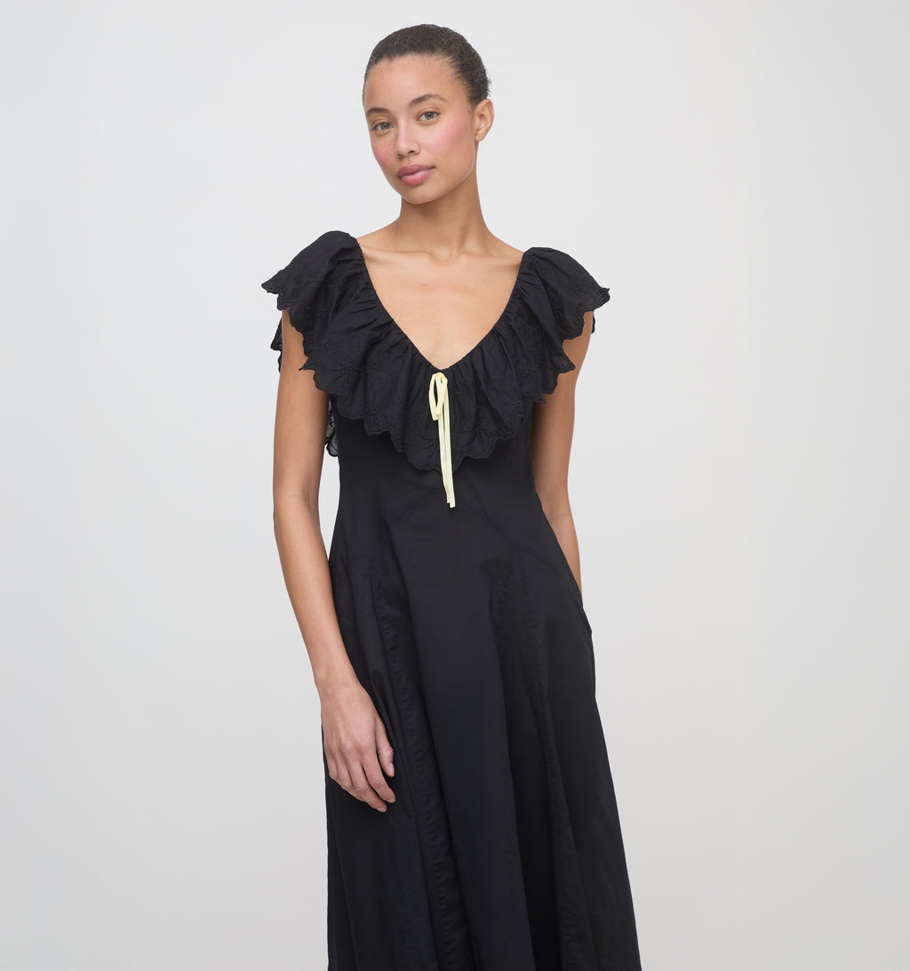 The Milani Dress | Black / XS | 100% Cotton