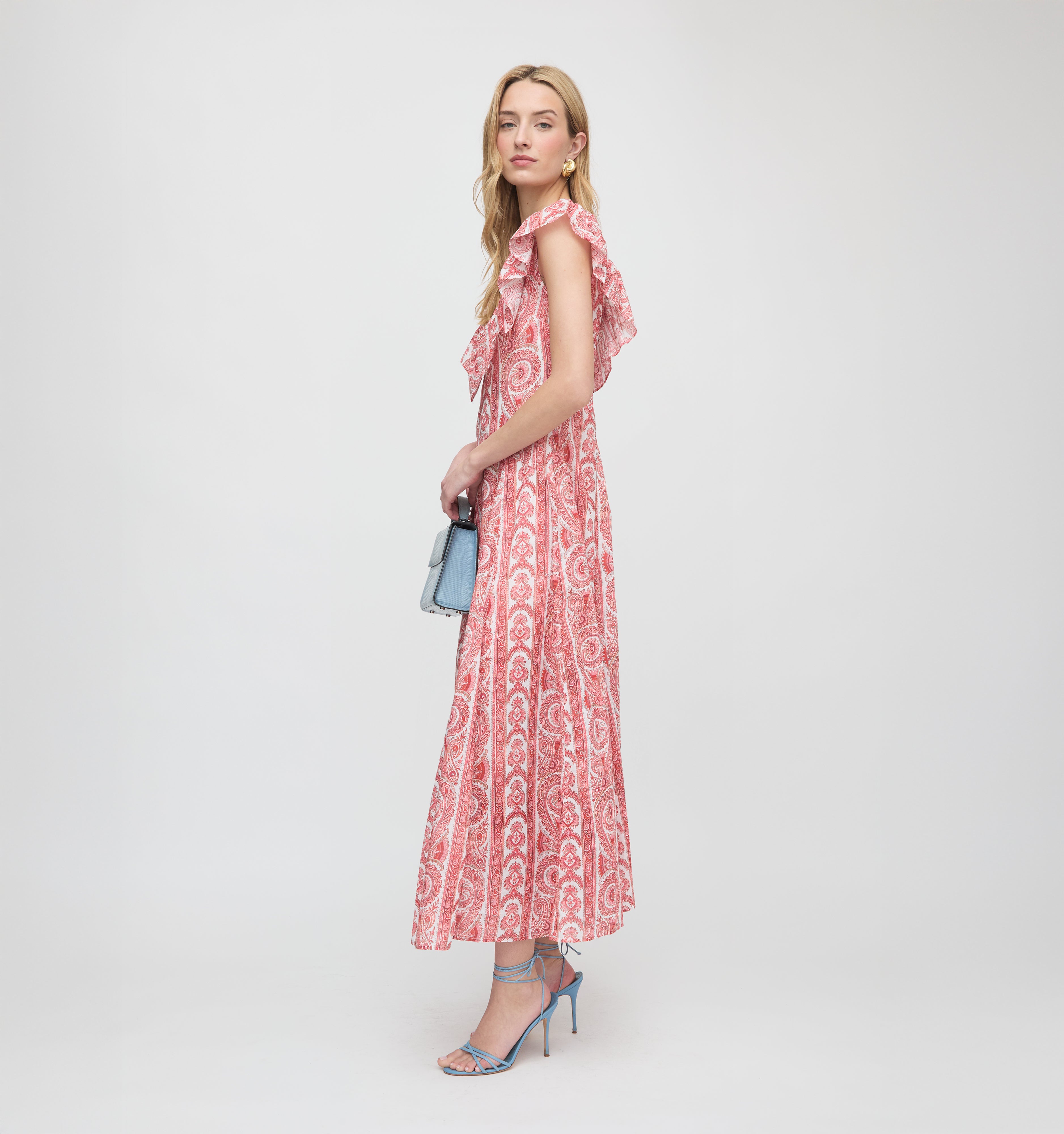 The Milani Dress - Coral Corsica Paisley – Hill House Home