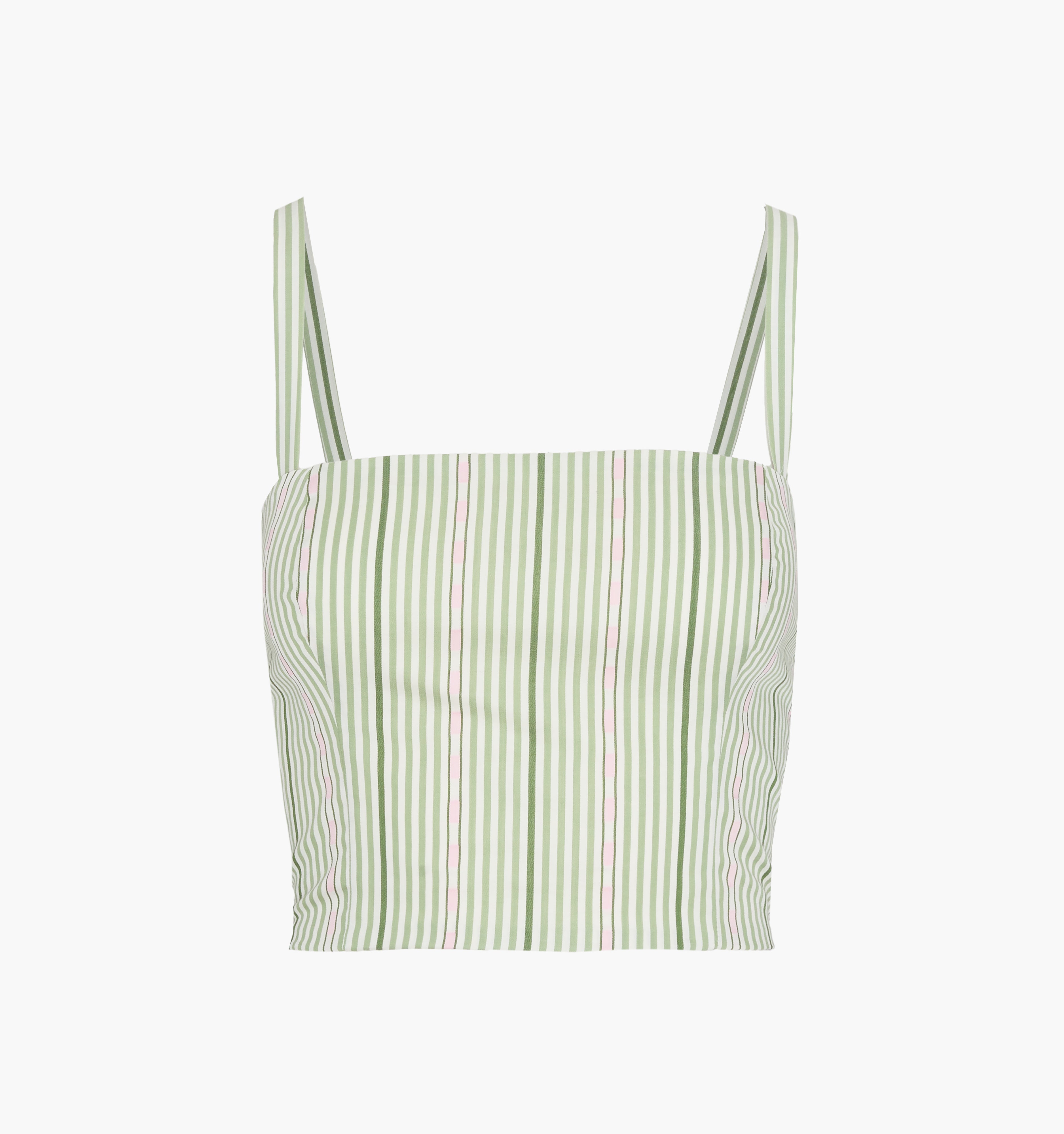The Miranda Top - Green Jacquard Stripe – Hill House Home