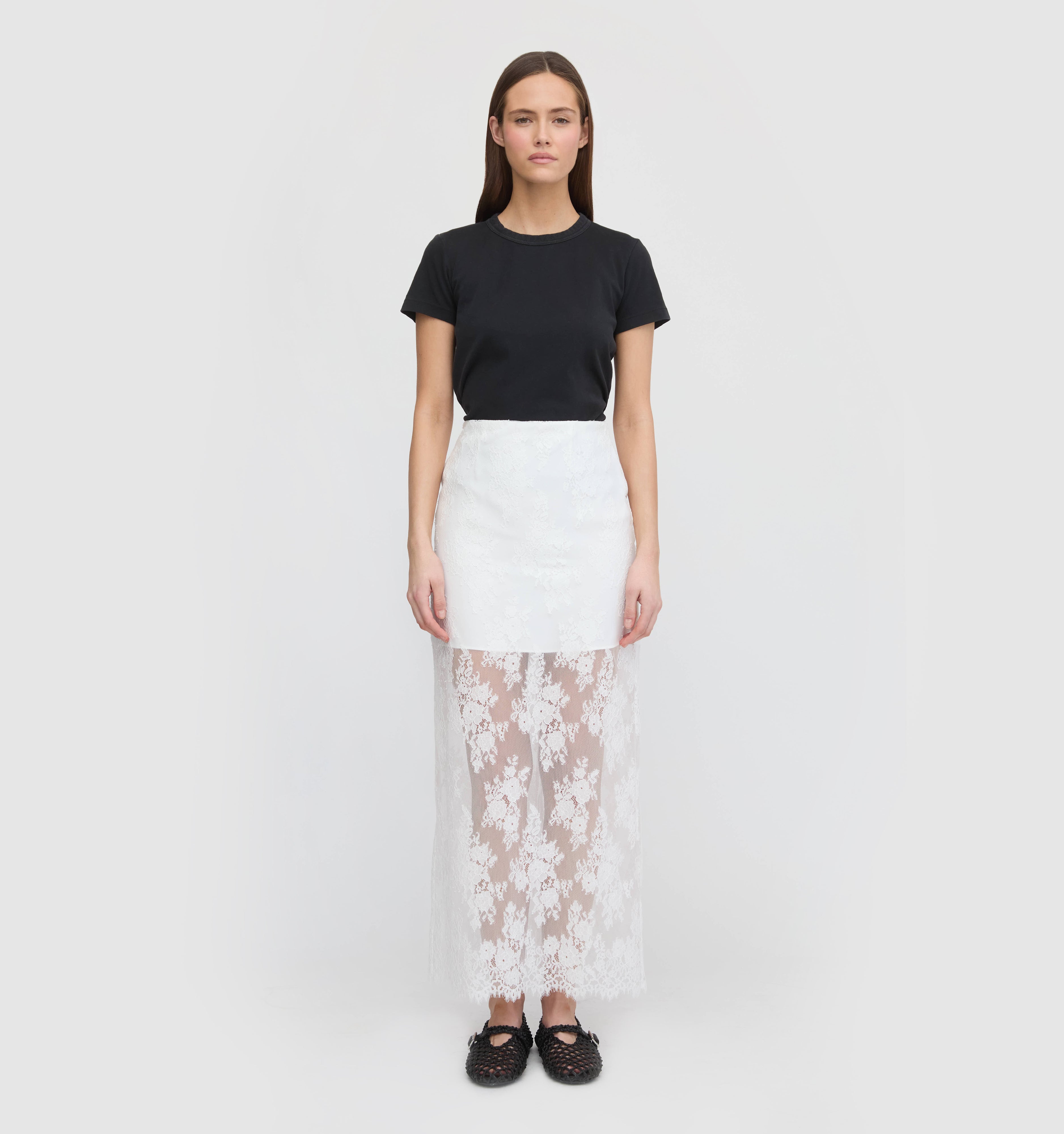 【Jours+】Lace Skirt Magnolia The Olympia Skirt - White Magnolia Lace – Hill House Home