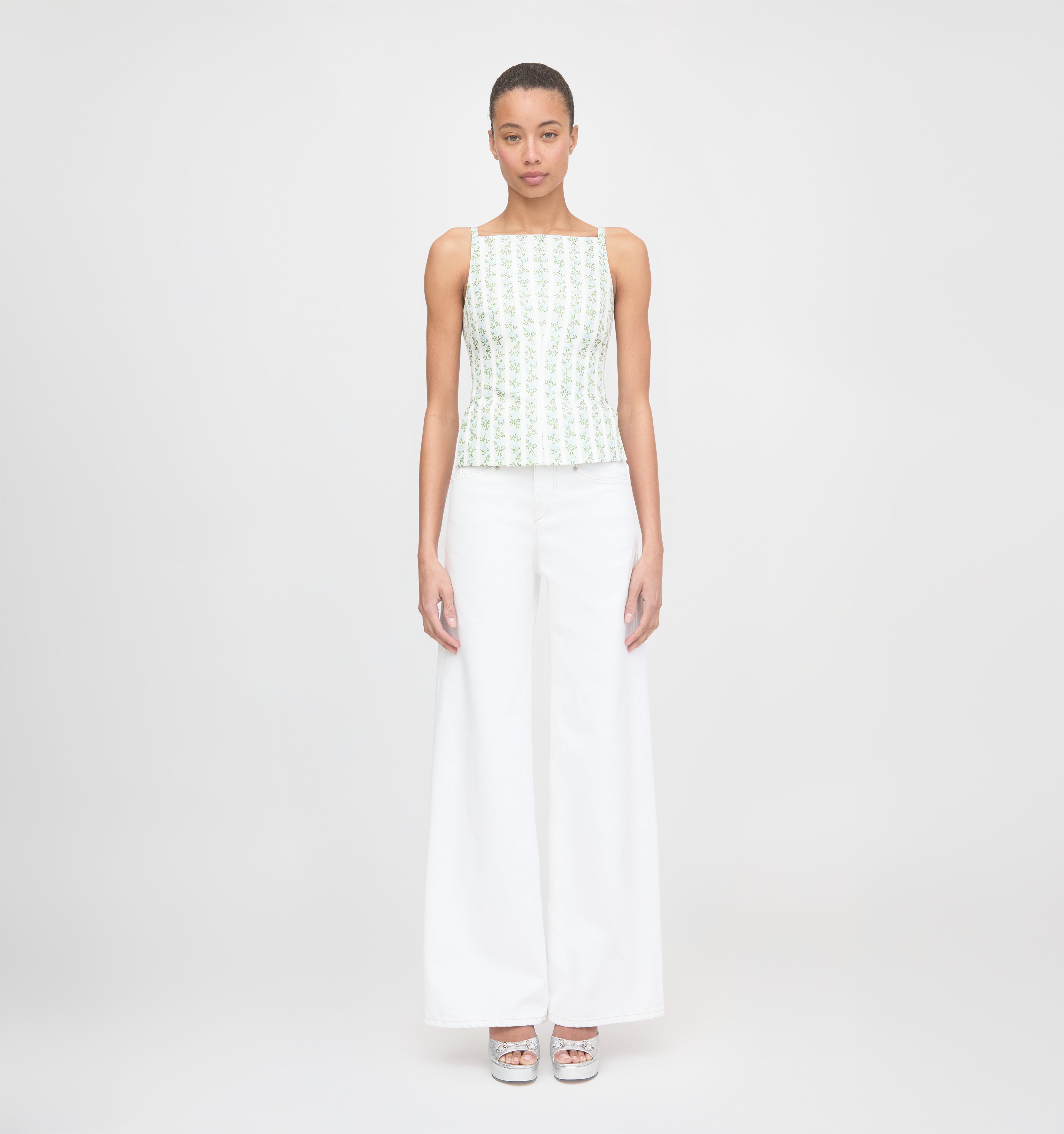 The Racquel Top - Brocade Vine Stripe – Hill House Home