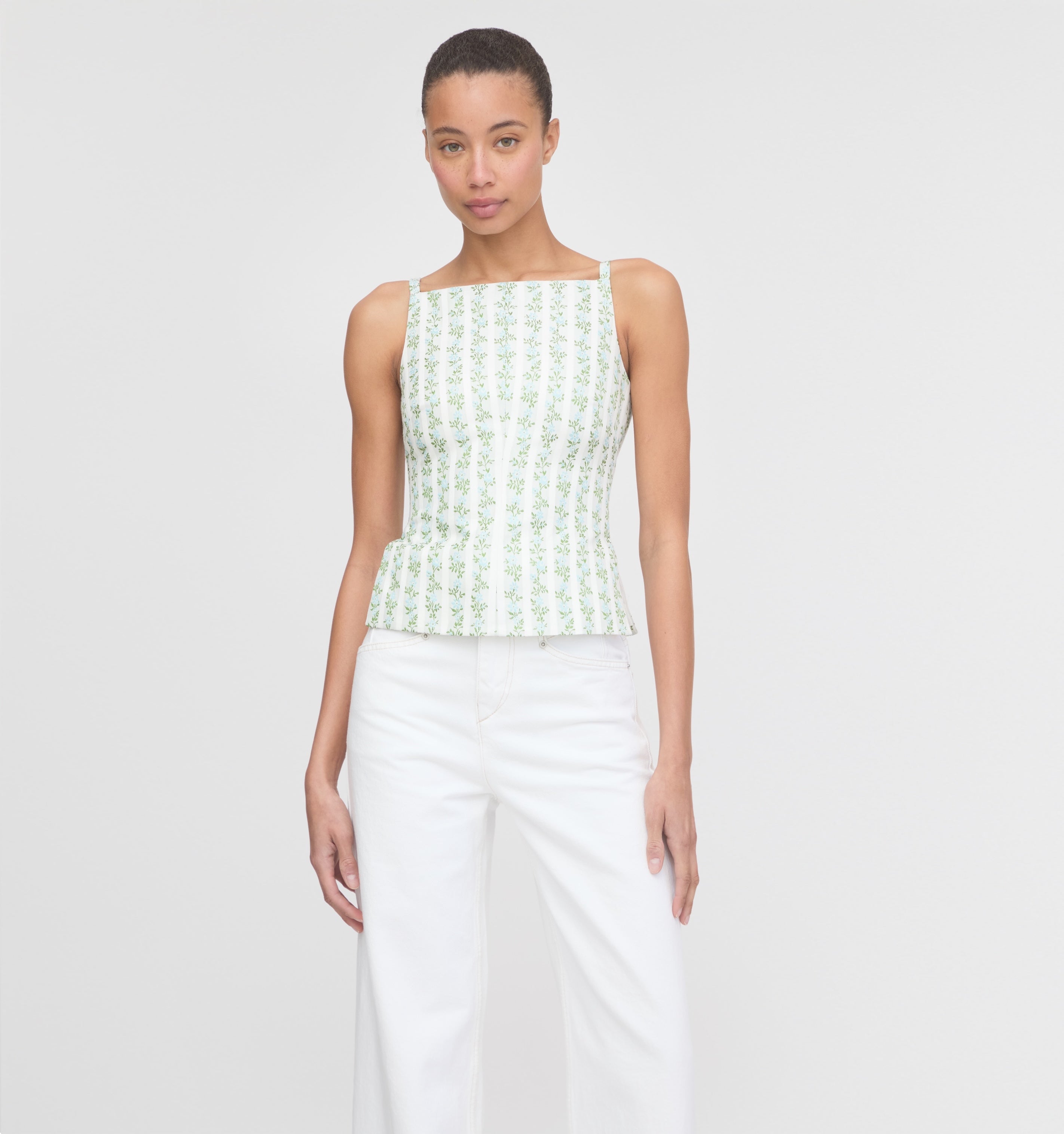The Racquel Top - Brocade Vine Stripe – Hill House Home