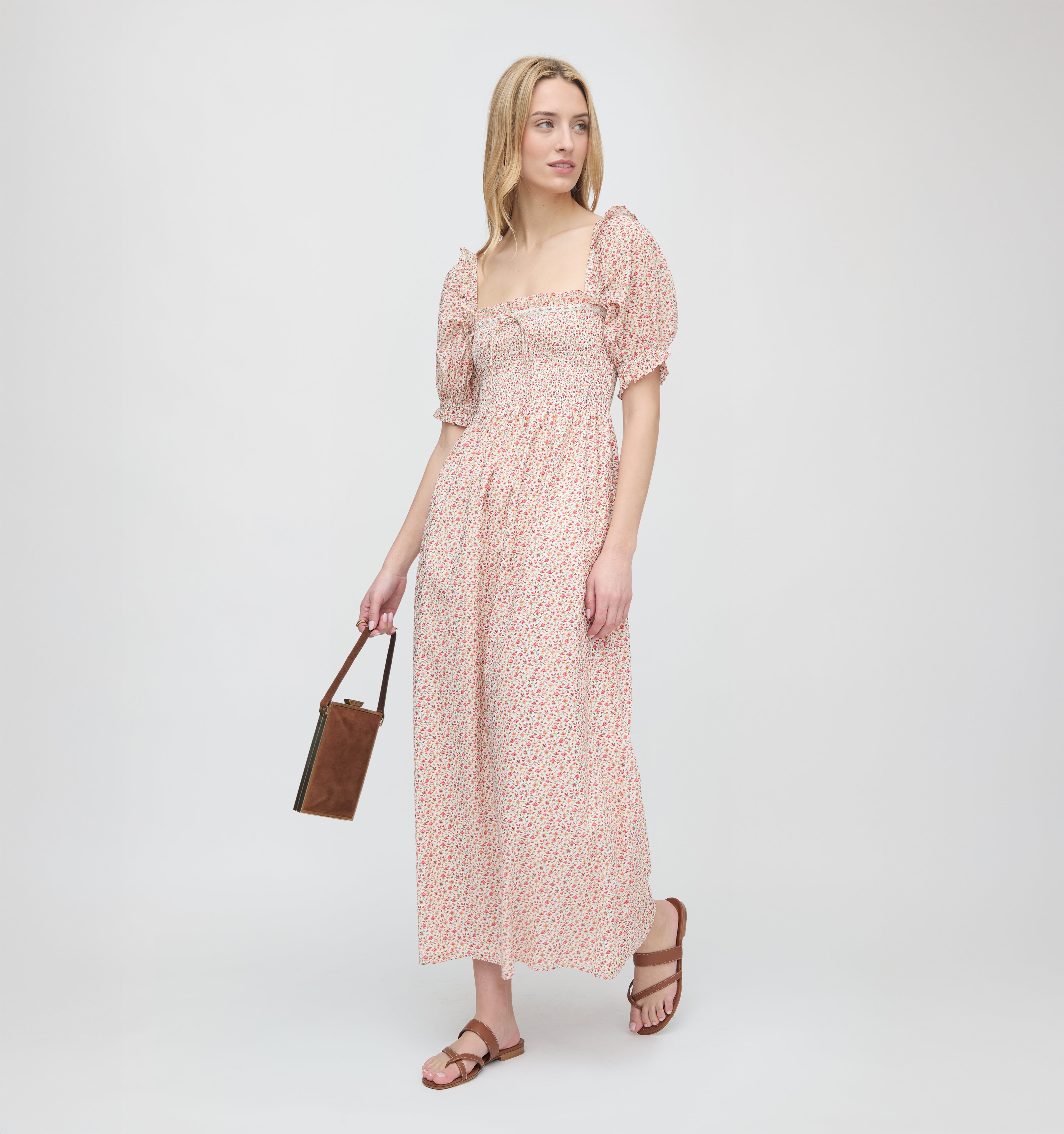 The Scarlett Nap Dress - Ivory Geo Ditsy