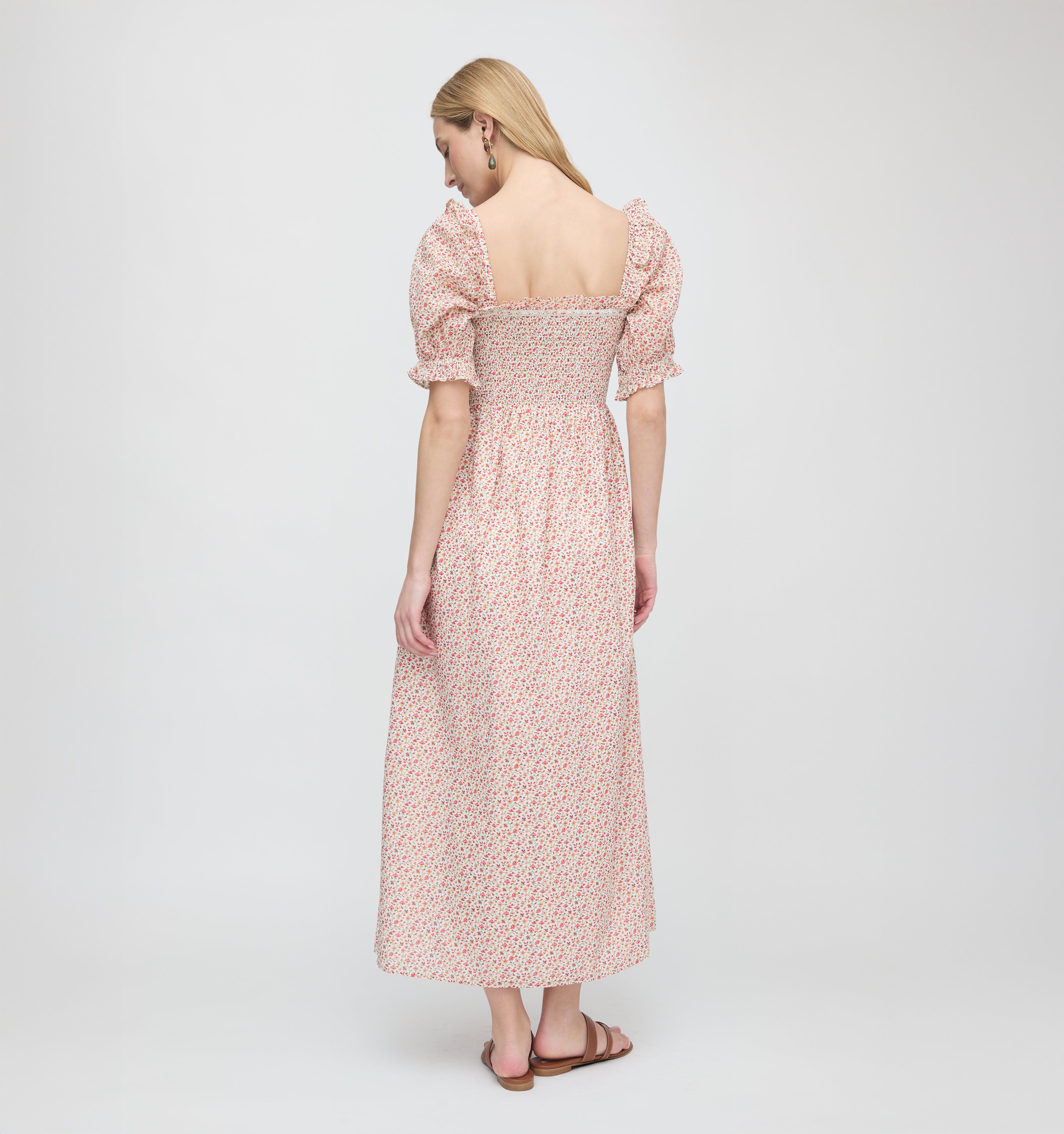 The Scarlett Nap Dress - Ivory Geo Ditsy