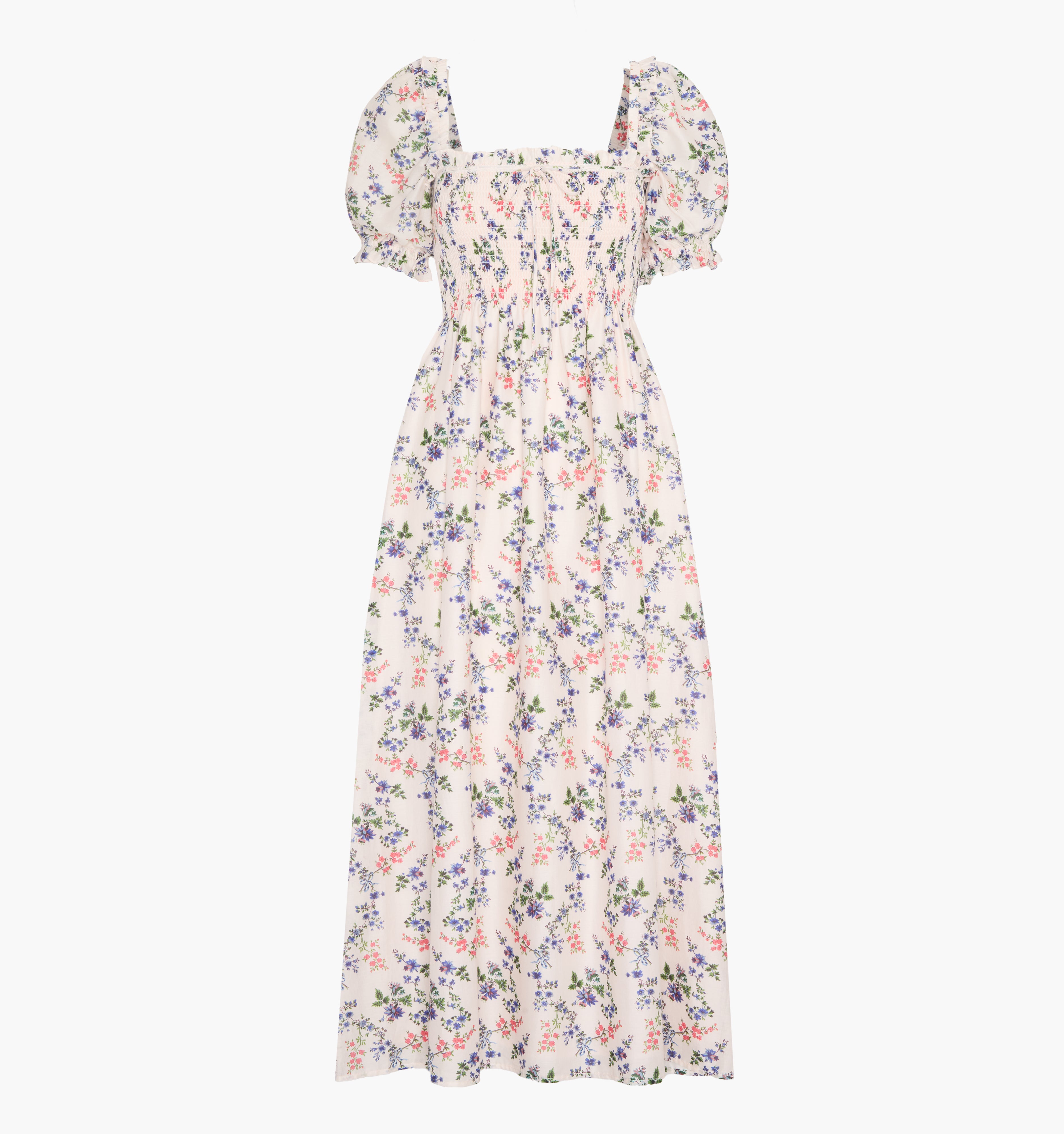 The Scarlett Nap Dress - Pink Scallop Bow Chintz