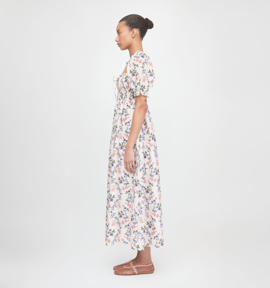 Hill House Home Women's The Scarlett Midi Nap Dress - Pink Scallop Bow Chintz - Size Small Hill House Home Women's The Scarlett Midi Nap Dress - Pink Scallop Bow Chintz - Size Small
