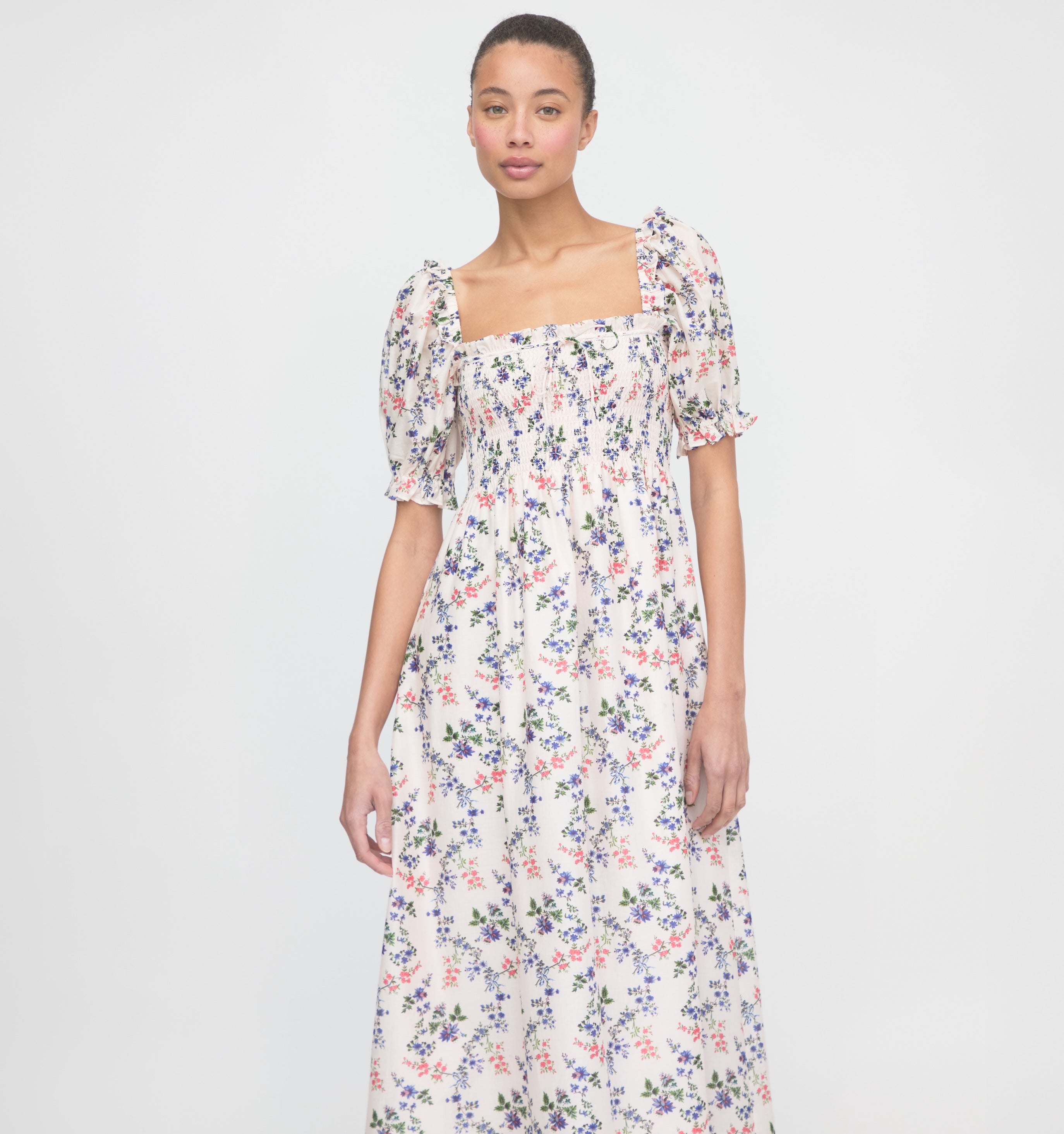 The Scarlett Nap Dress - Bluebird Tonal Seersucker – Hill House Home