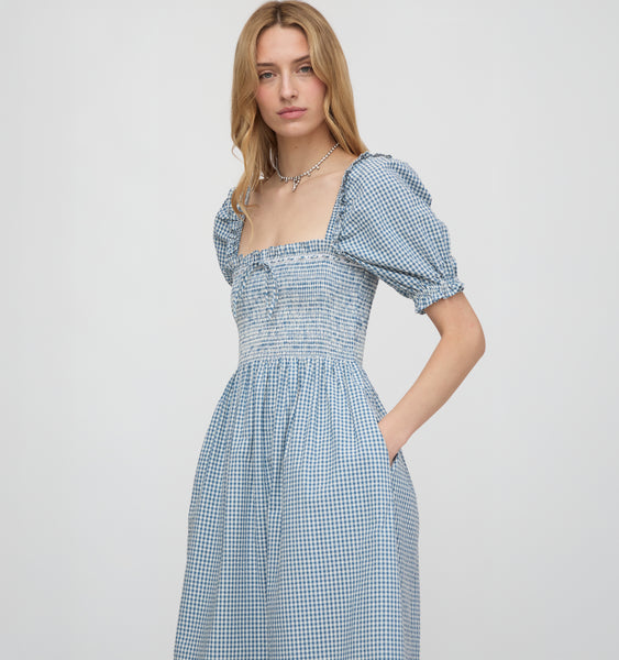【未使用】House on the Hill フラワーストライプパジャマ The_Scarlett_Midi_Nap_Dress_Te