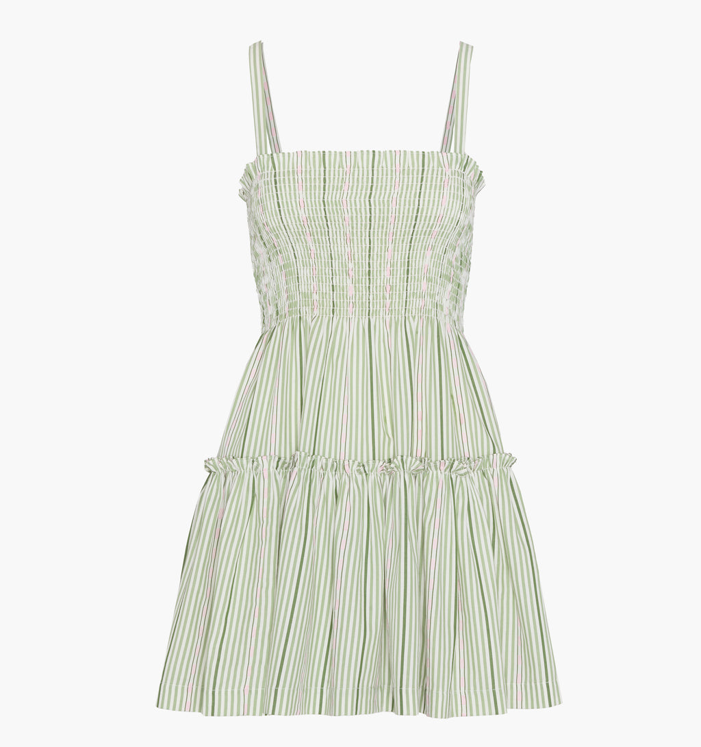 midi seraphina dress green Seraphina Dress - Creme Lantana Floral