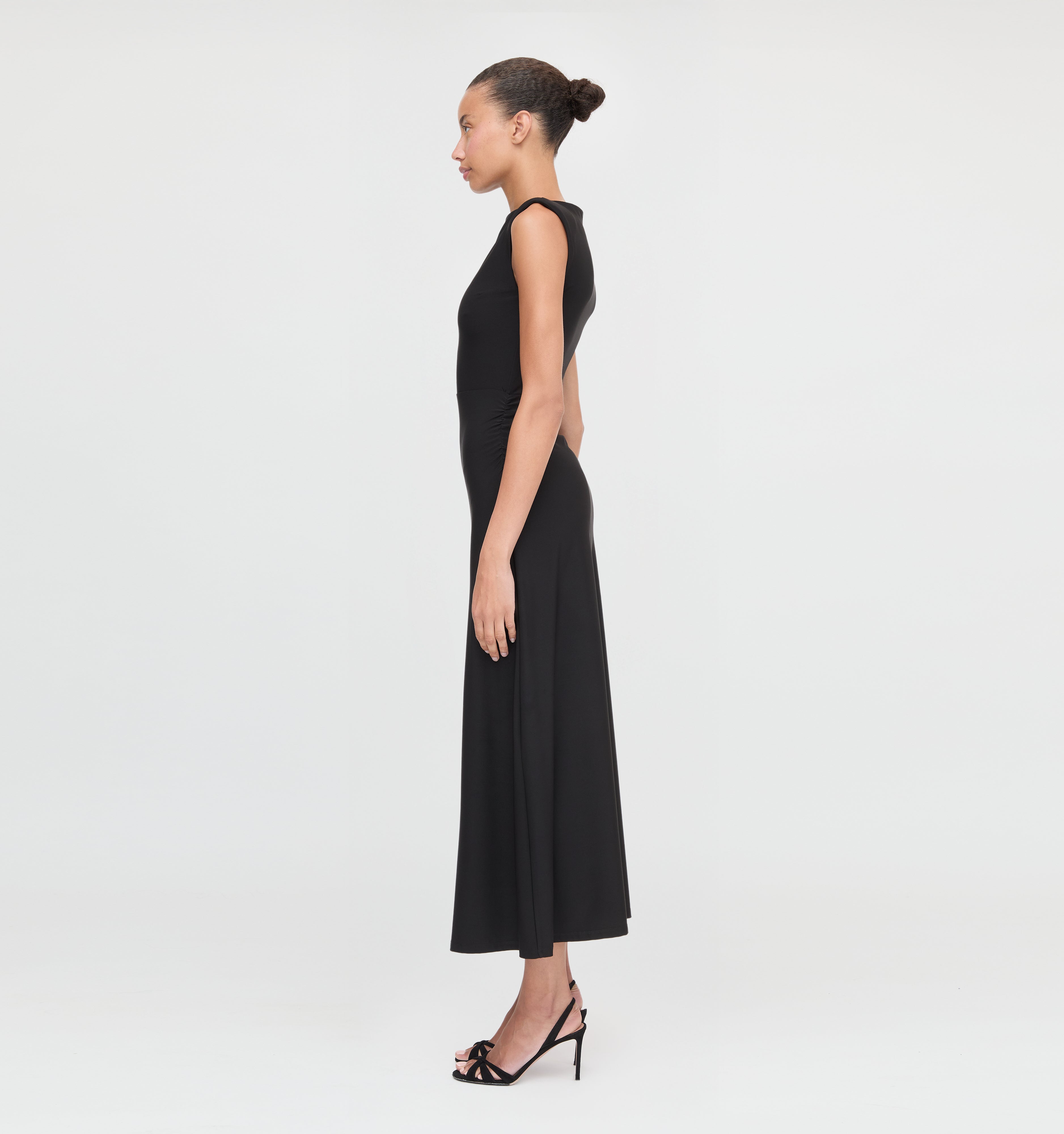 The Sloane Dress in Black Jersey color: Black Jersey