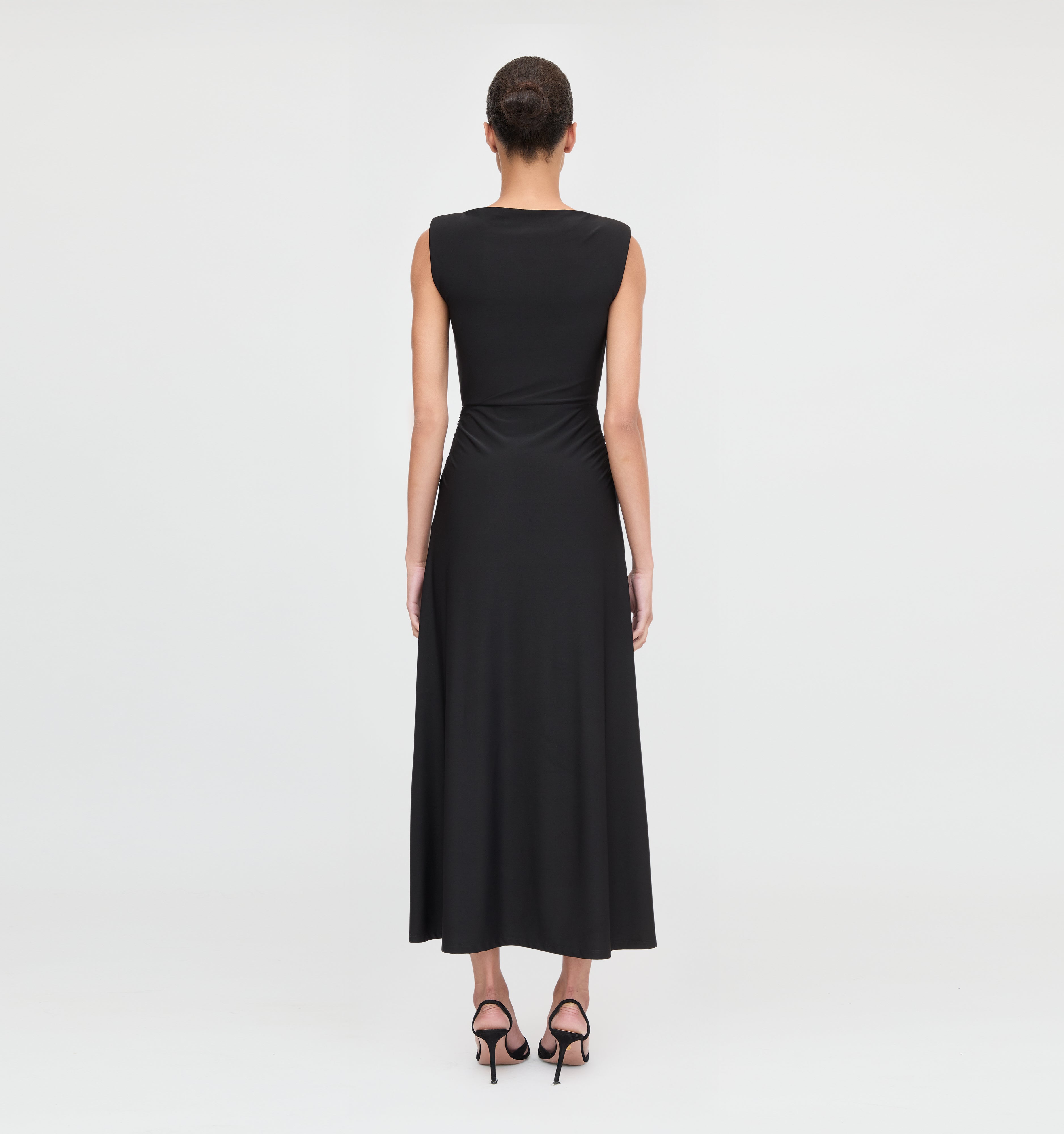 The Sloane Dress in Black Jersey color: Black Jersey