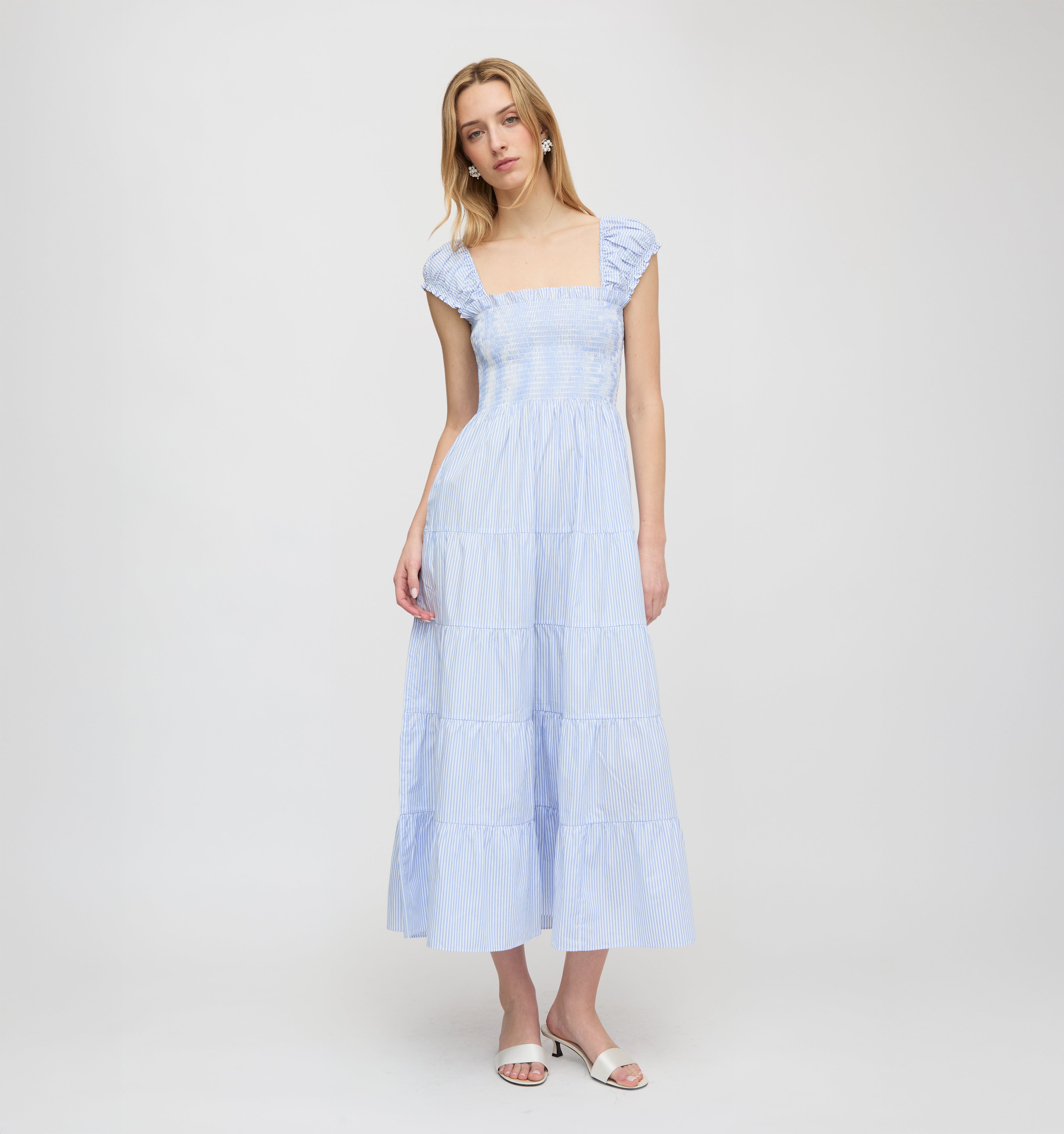 The Stella Nap Dress - Blue/White Stripe – Hill House Home