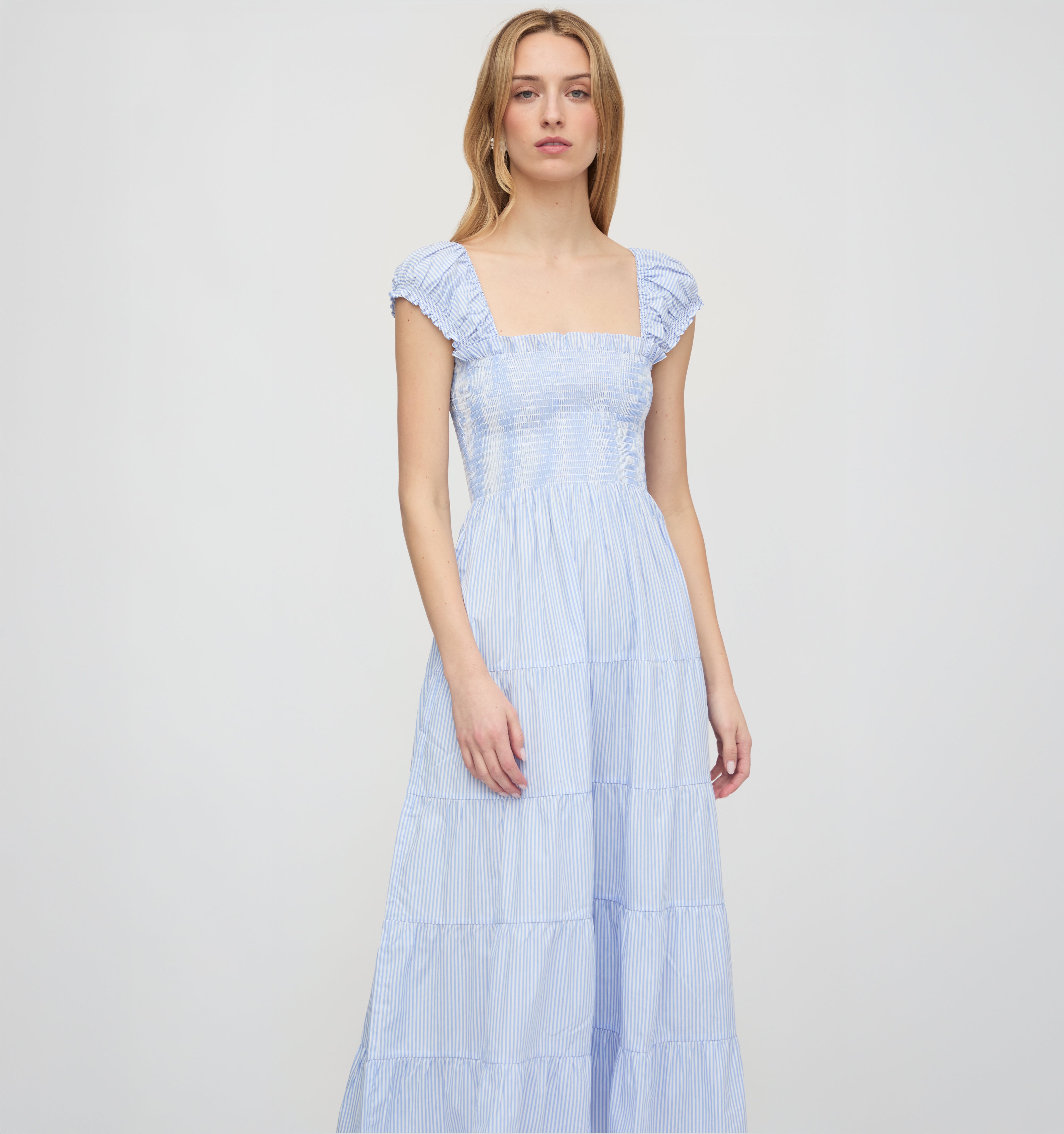 The Stella Nap Dress - Blue/White Stripe – Hill House Home