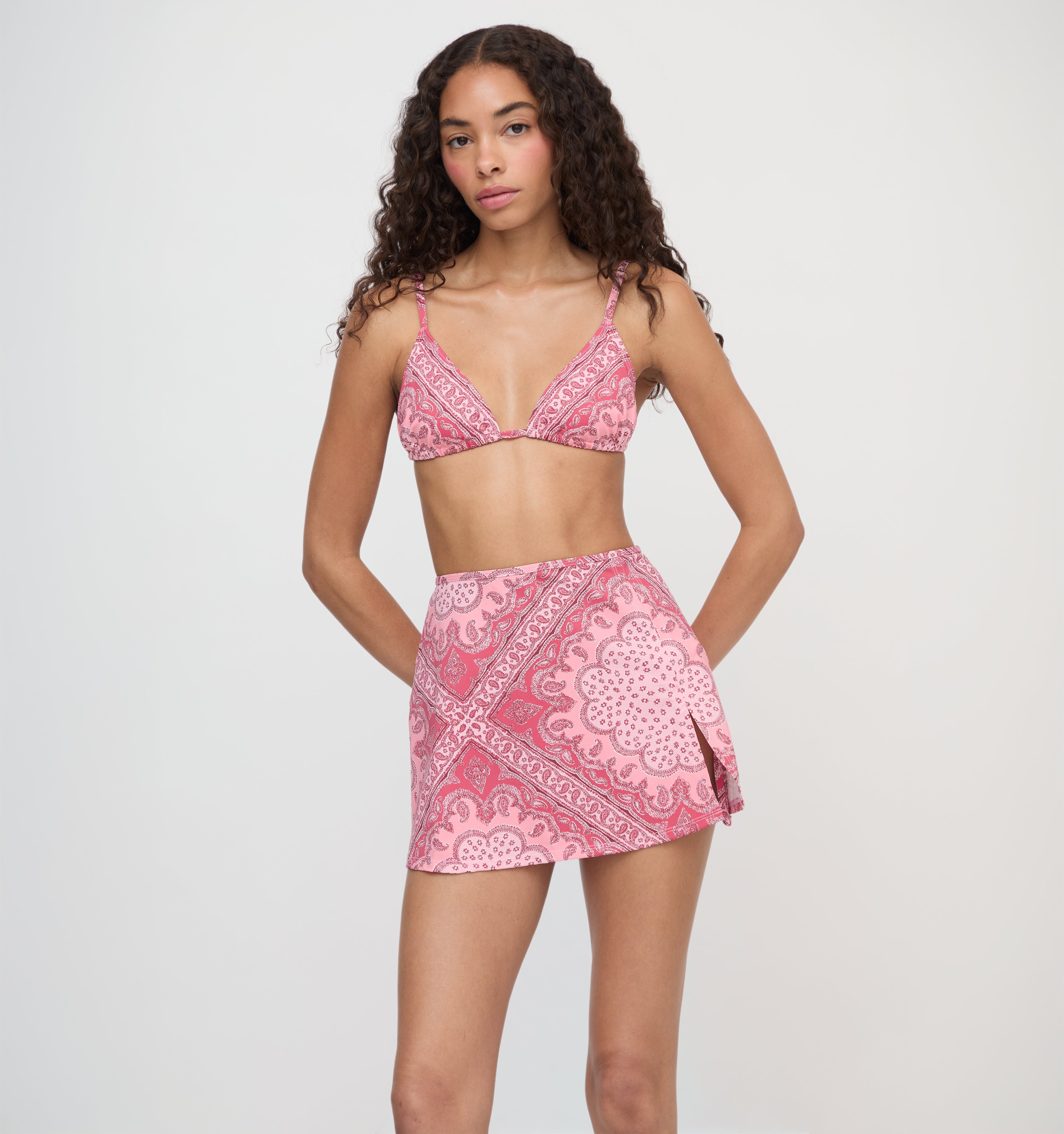 The Zuri Swim Skirt - Berry Paisley Scarf – Hill House Home
