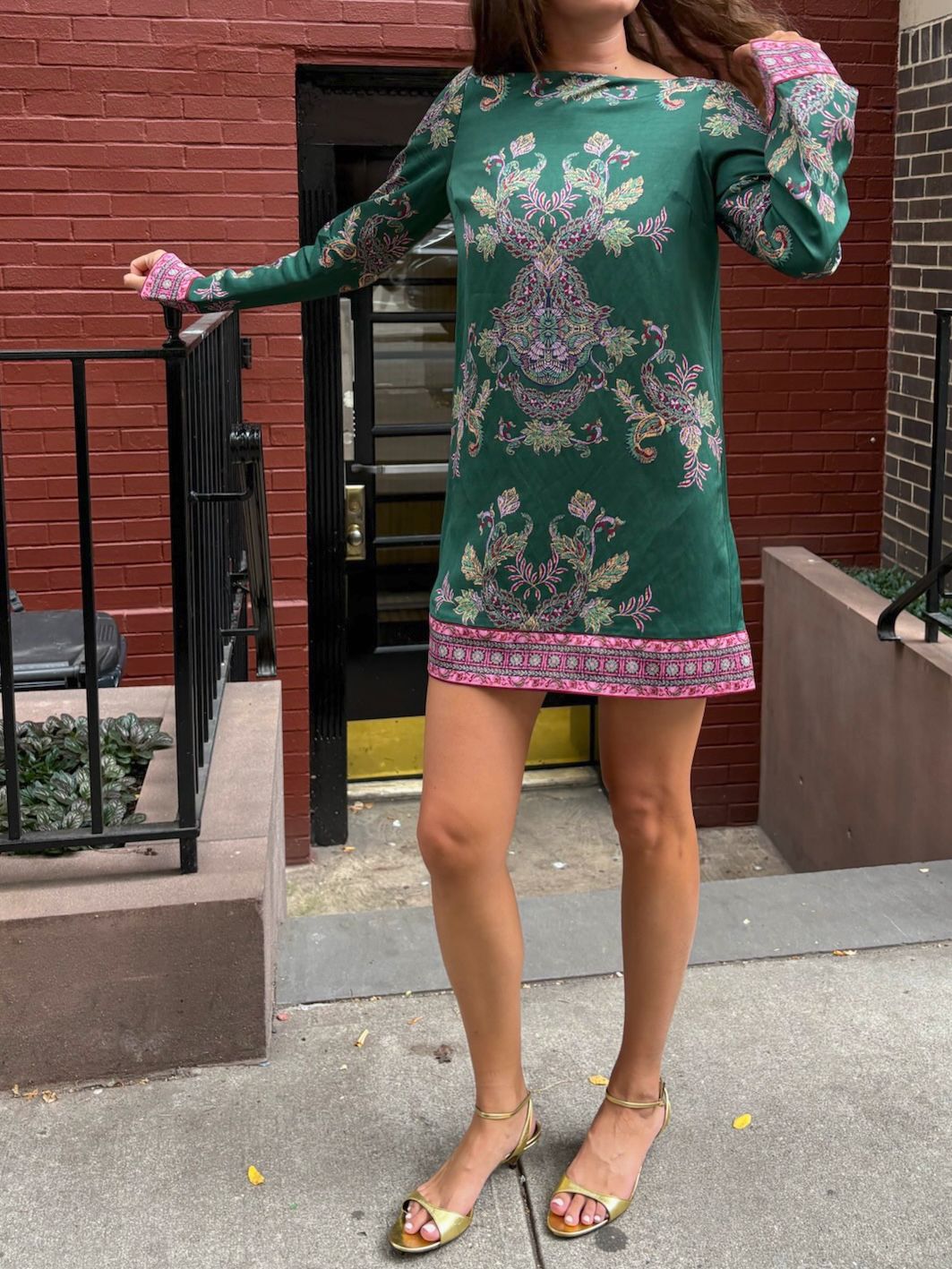 green long sleeve dress windsor The Viola classy wedding guest dress