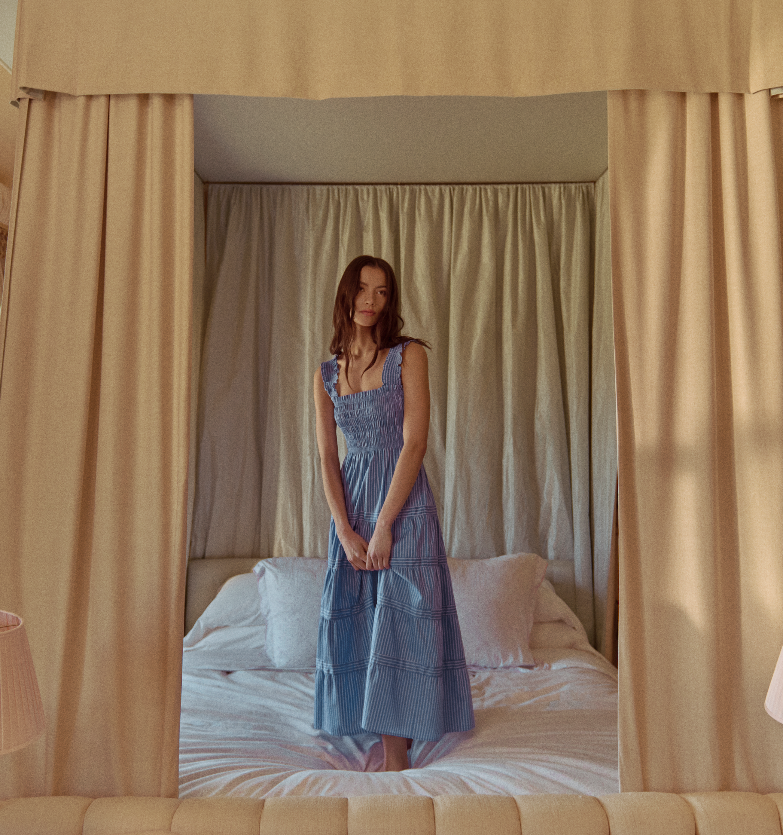 The Kimmy Nap Dress - Blue Stripe